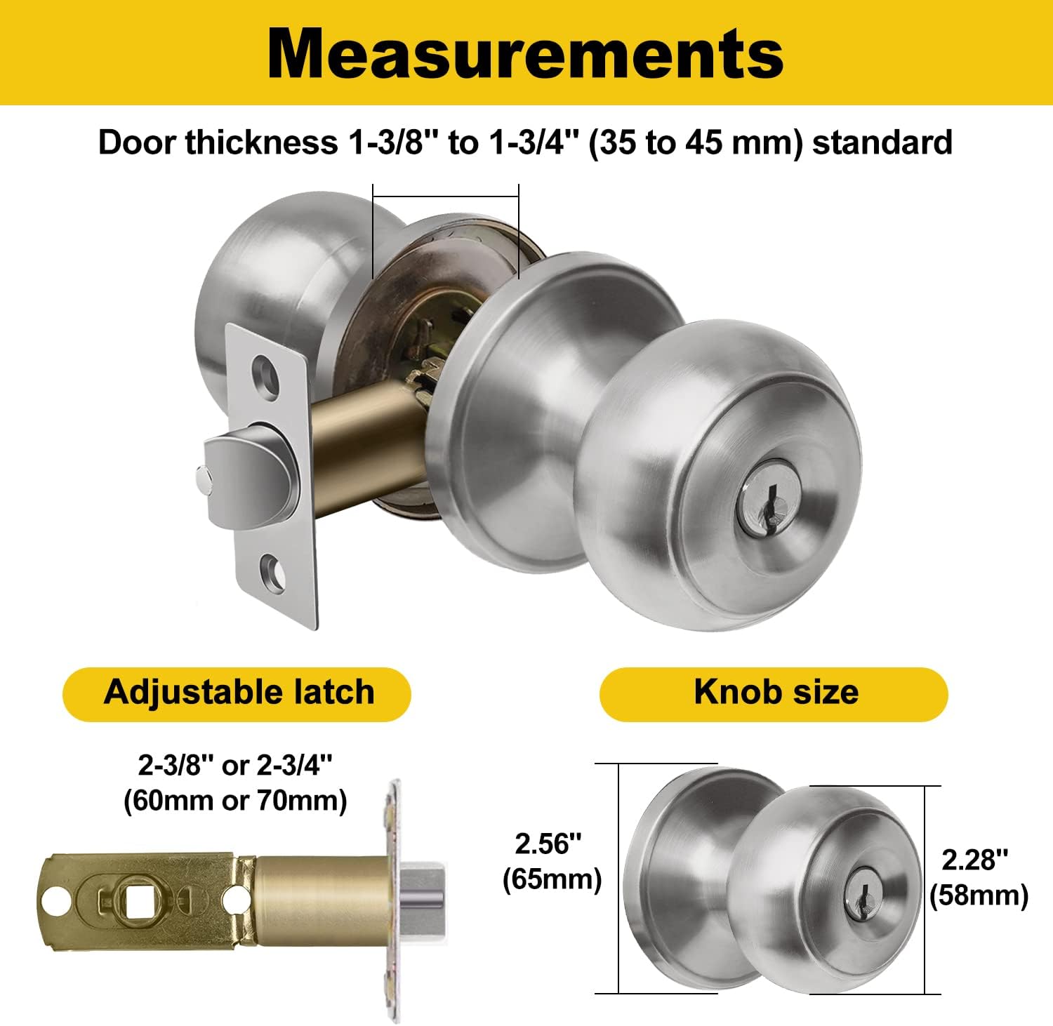 Sturdy Solid Stainless Steel Knob Set