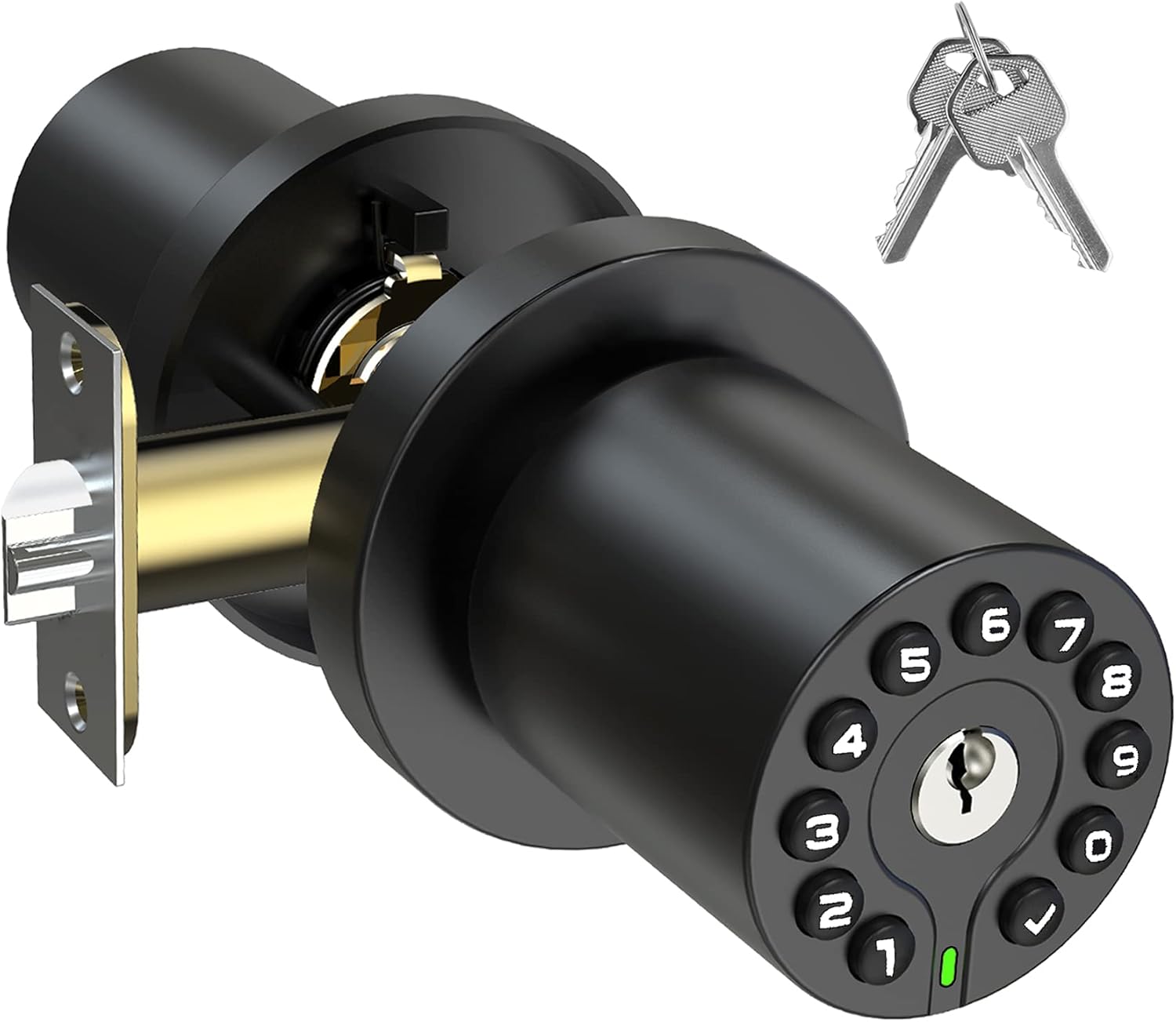 Secure Stylish Keyless Door Knob with 50 User Codes