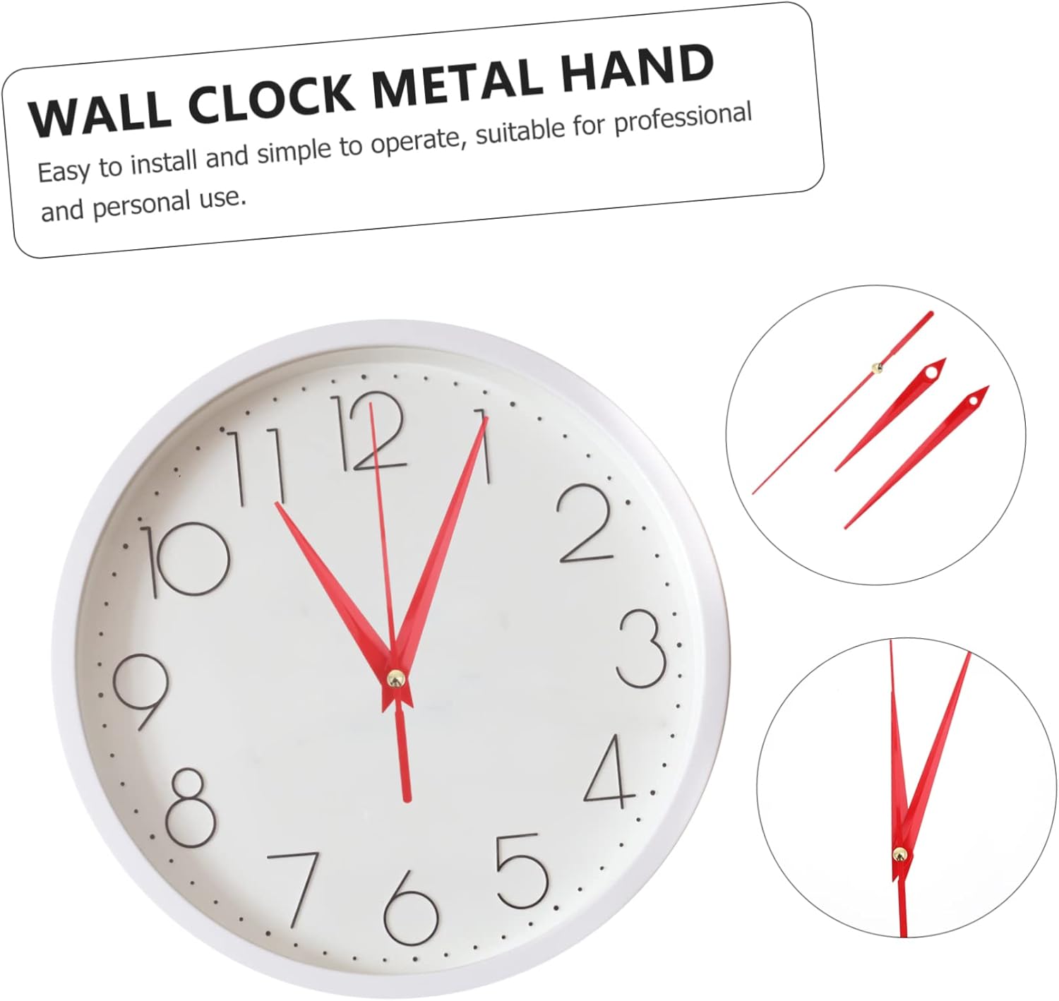 Premium Aluminum Wall Clock Hands Mute Squirrel-Free DIY Replacement for Clocks