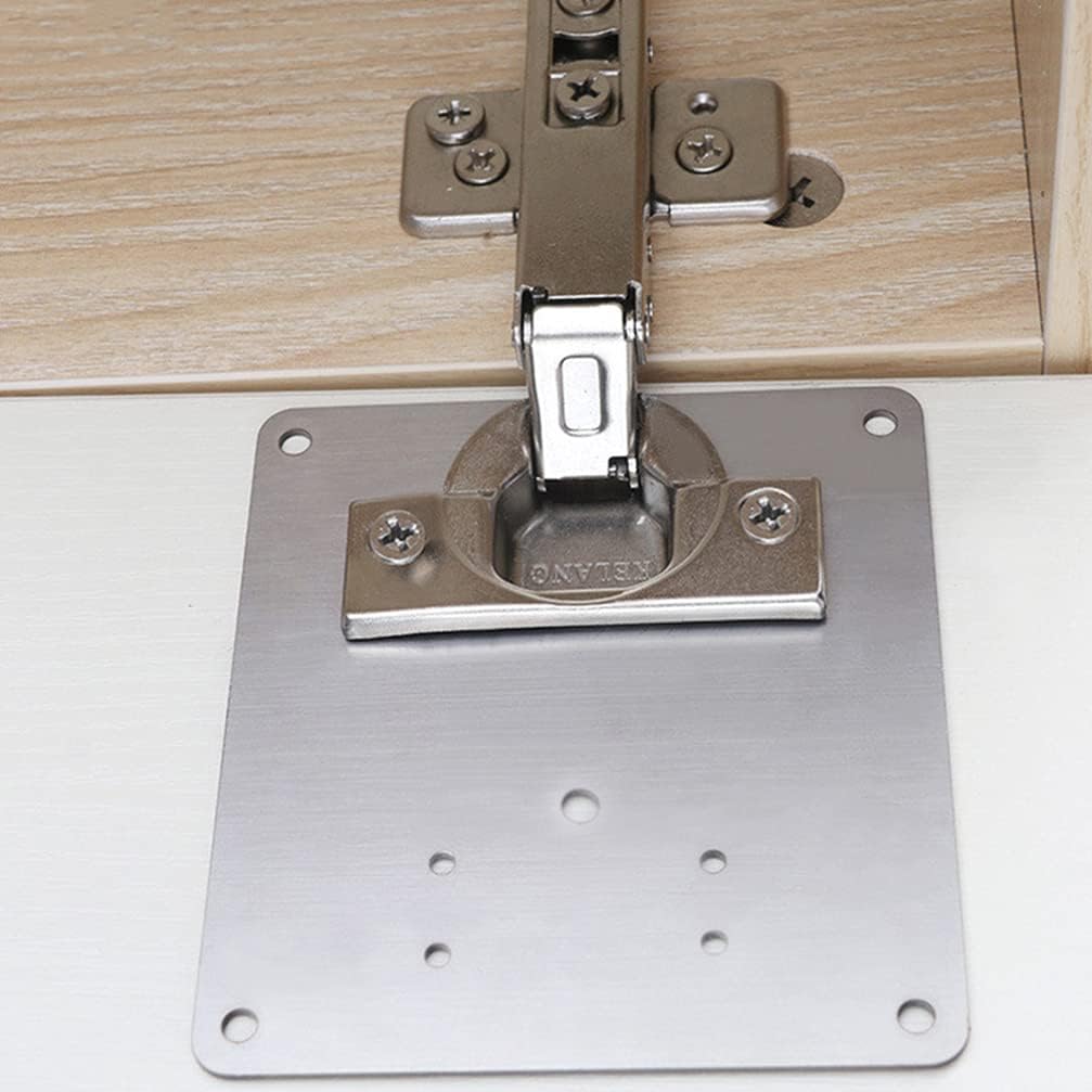 DOITOOL Black Door Hinges 4pcs Flat Brackets Stainless Steel