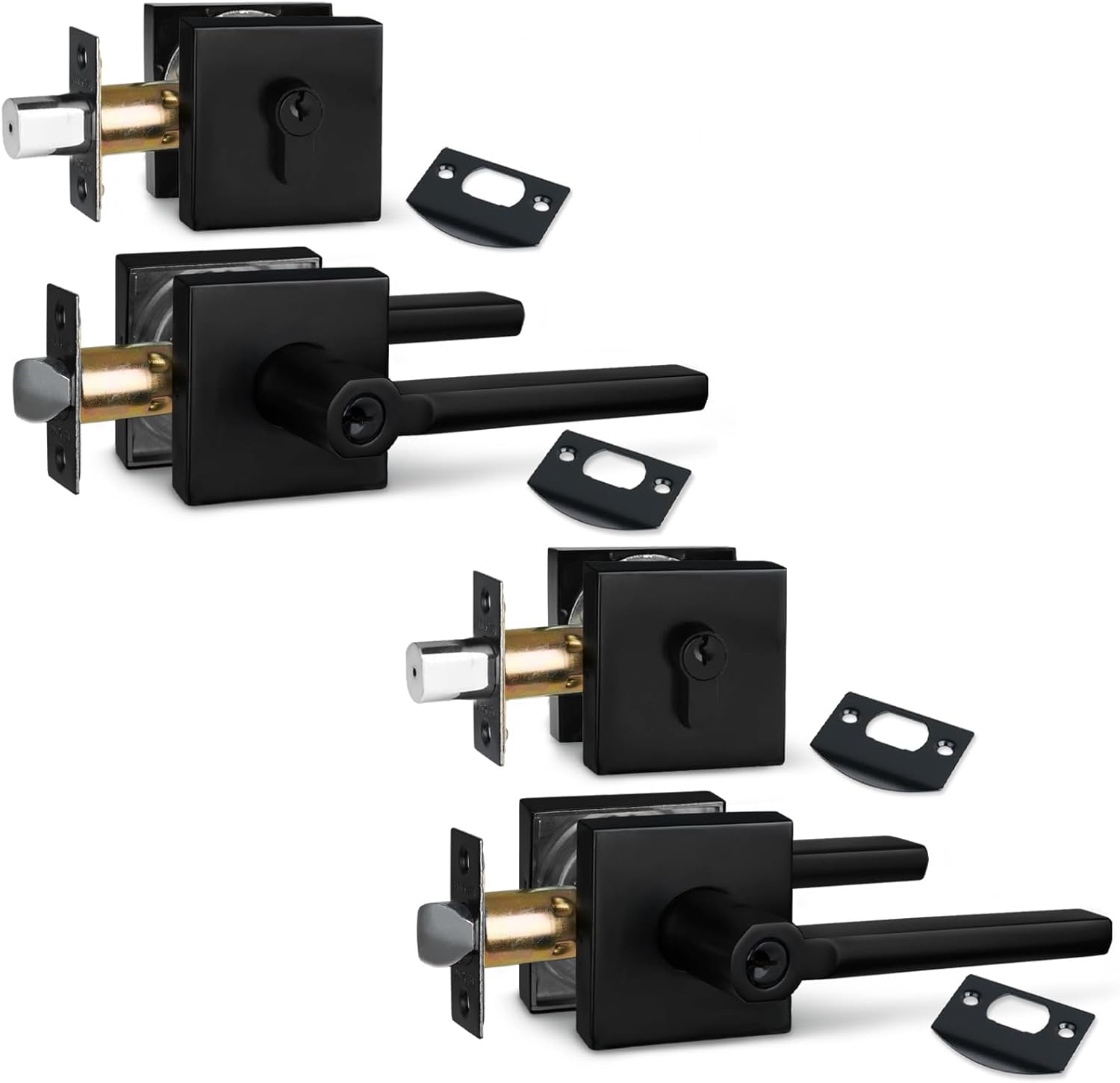 Keyed Door Security Combo Set 2-Pack