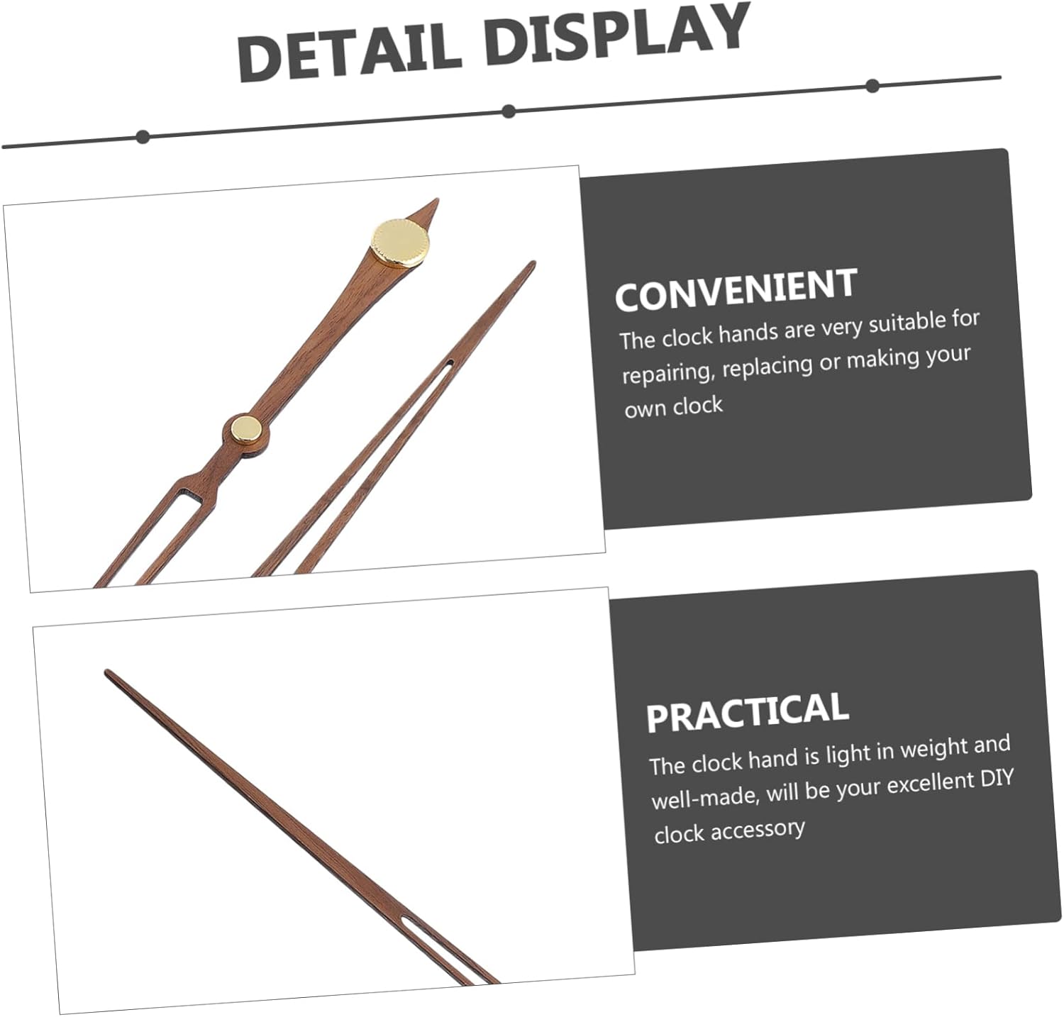 Large Wooden Wall Clock Pointers