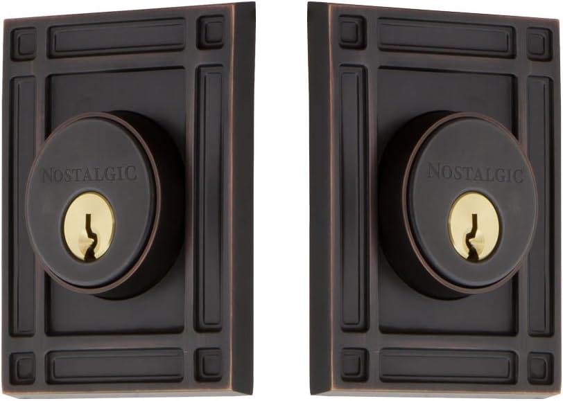 Elegant Nostalgic Bronze Door Knob Set for Mission Style Doors