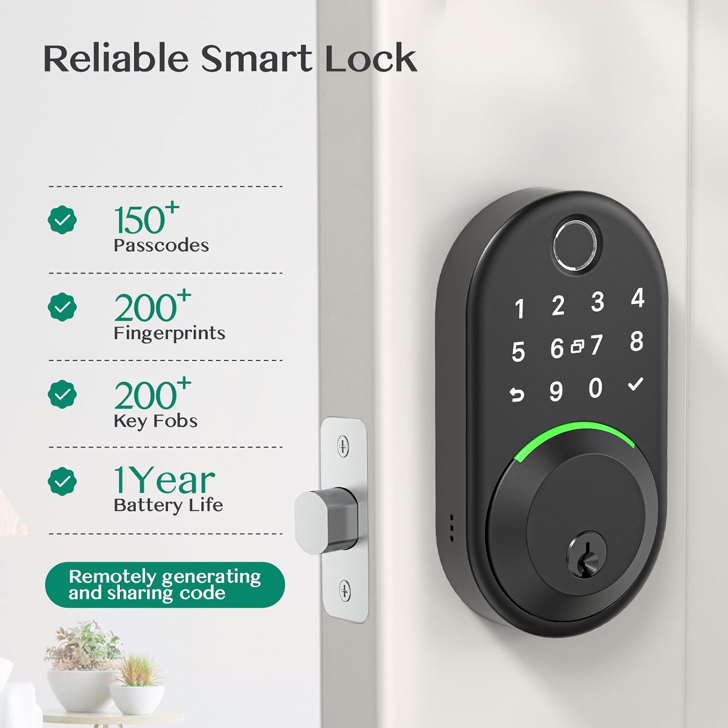 WiseGear Keypad Smart Deadbolt