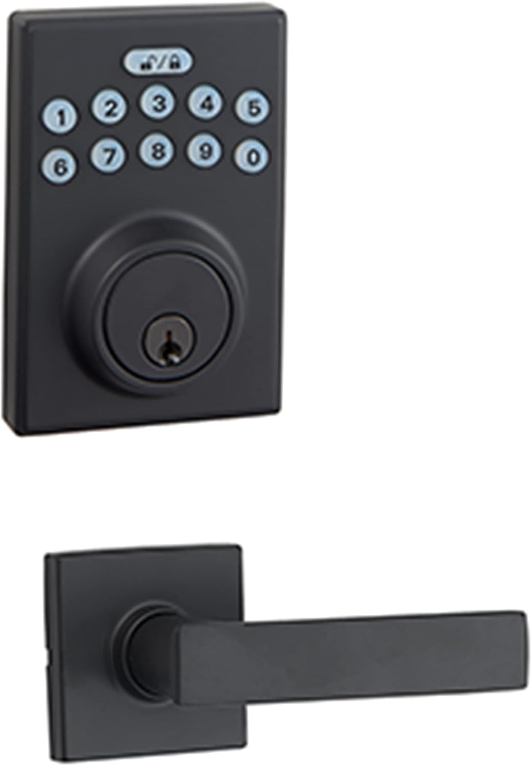 Amazon Basics Door Lock with Keypad Matte Black