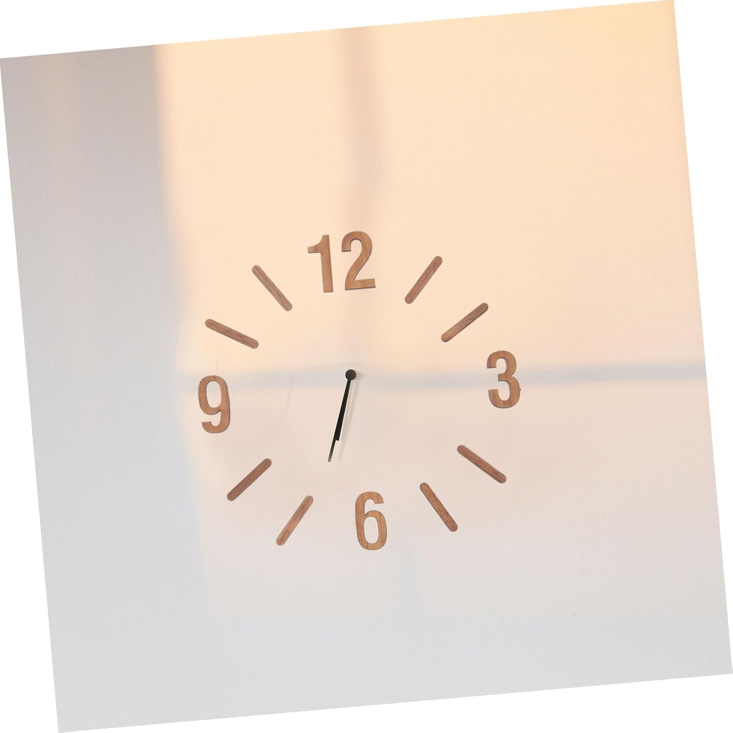 EXCEART Roman Numeral Digital Wall Clock DIY Wood Panel with Glue Included