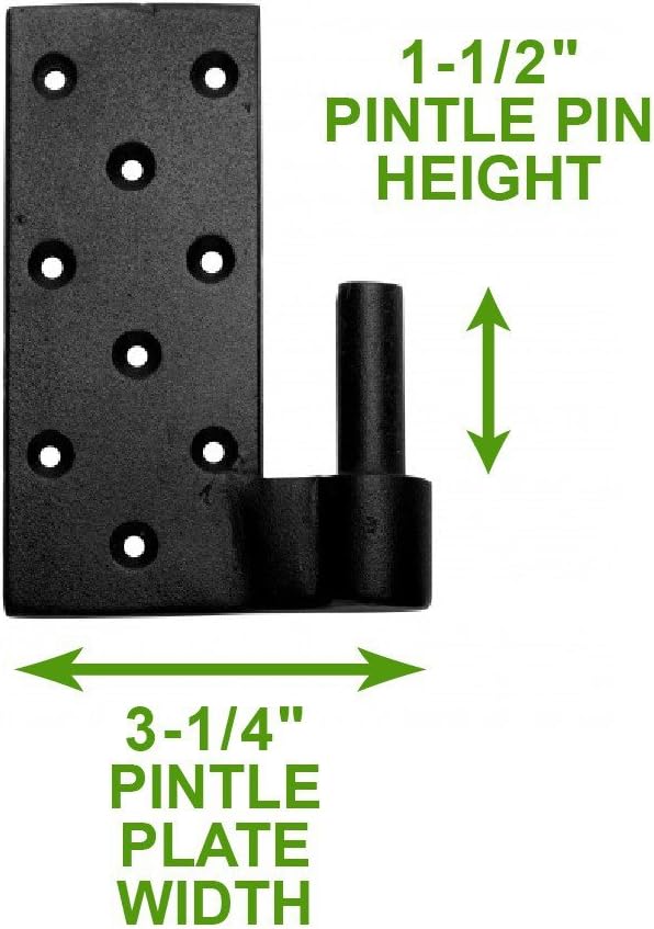 Sturdy Black Pintle Hinges for Colonial Homes