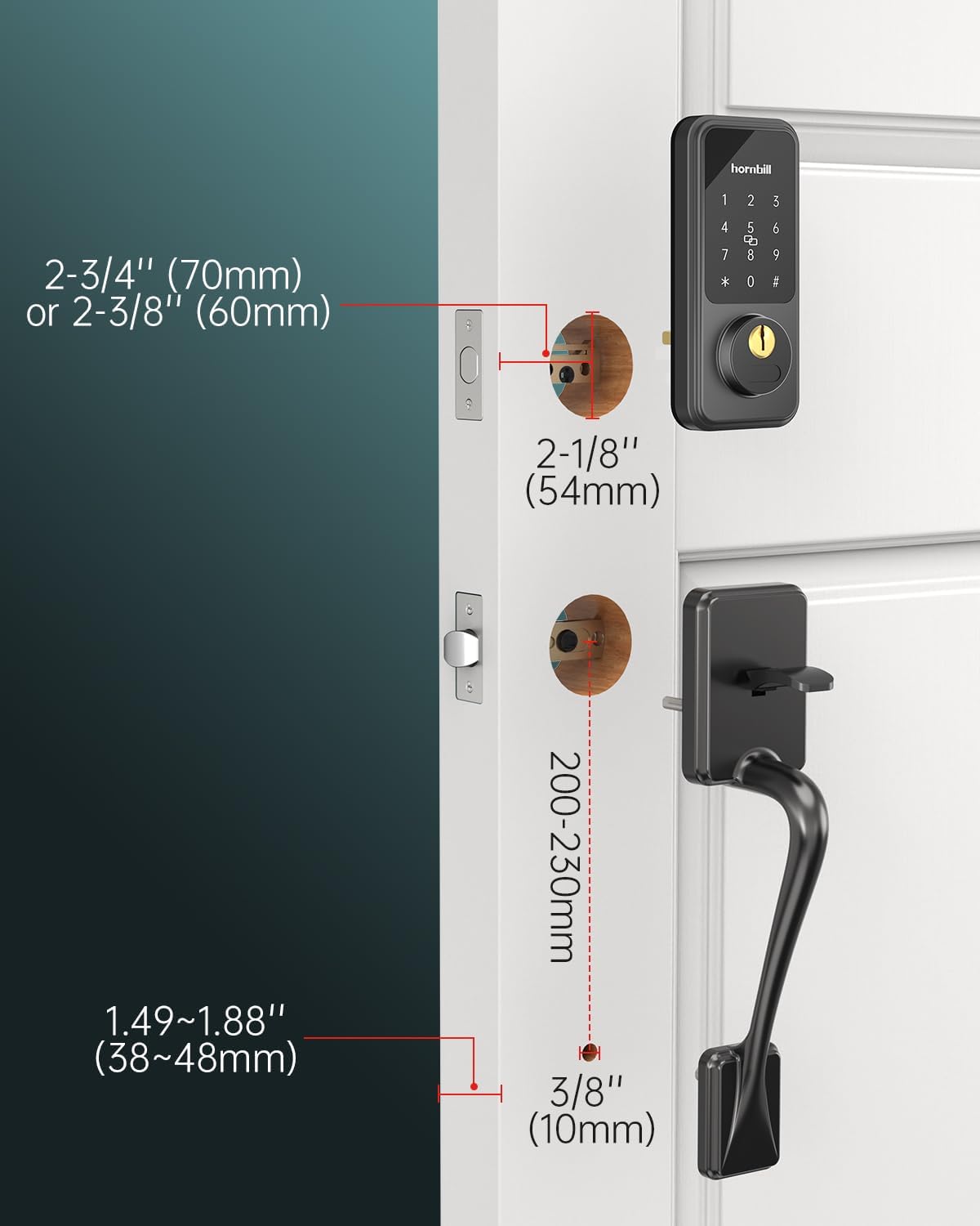 Hornbill Smart Front Door Lock Set