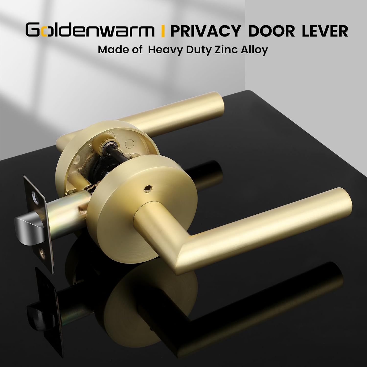 GoldenWarm 4-Piece Gold Door Handles