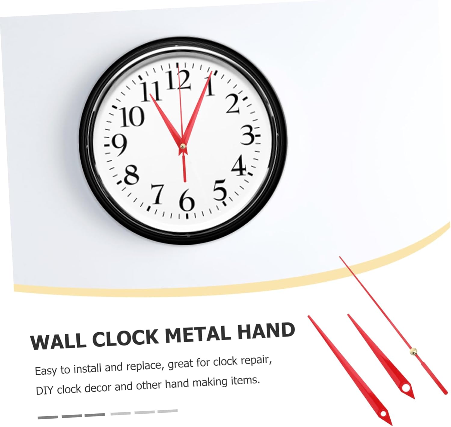 Classic Aluminum Wall Clock Needles - 10 Piece Set