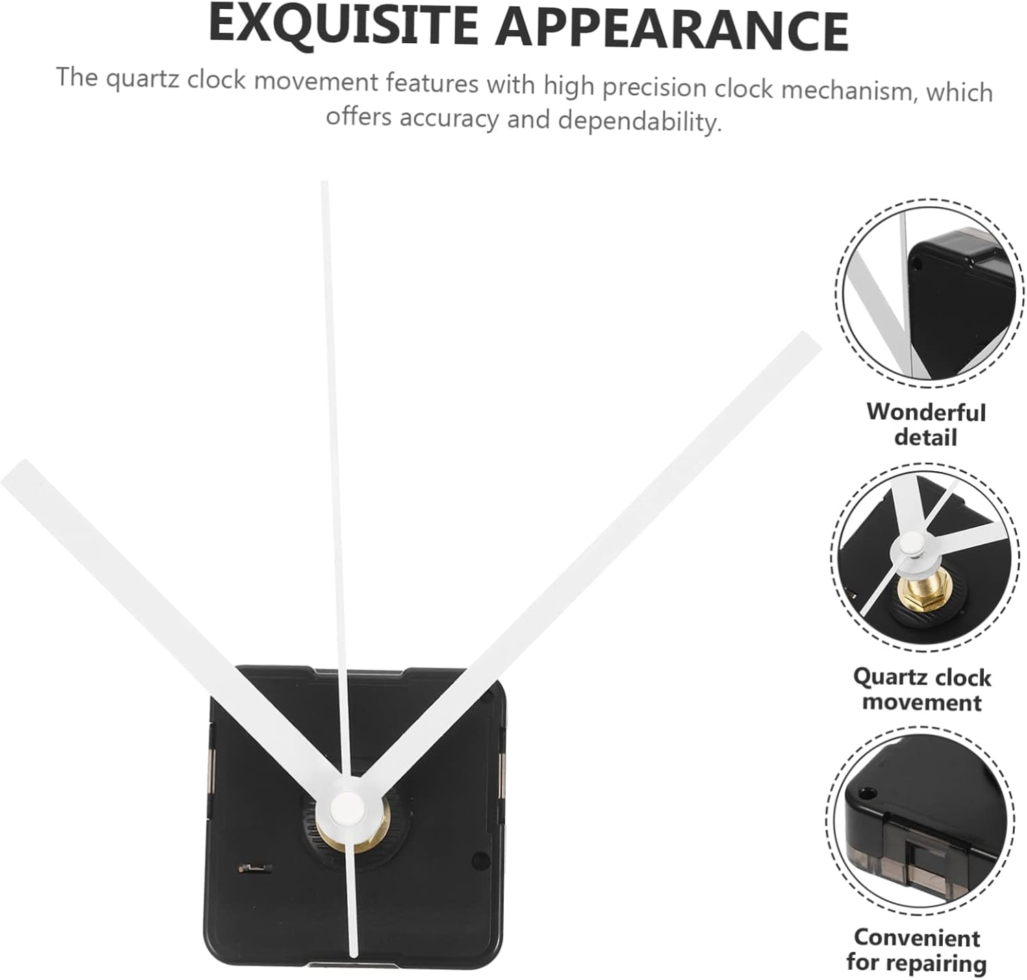 Gadpiparty 2-Piece Mute Plastic Clock Hand Set for Digital Wall Clocks