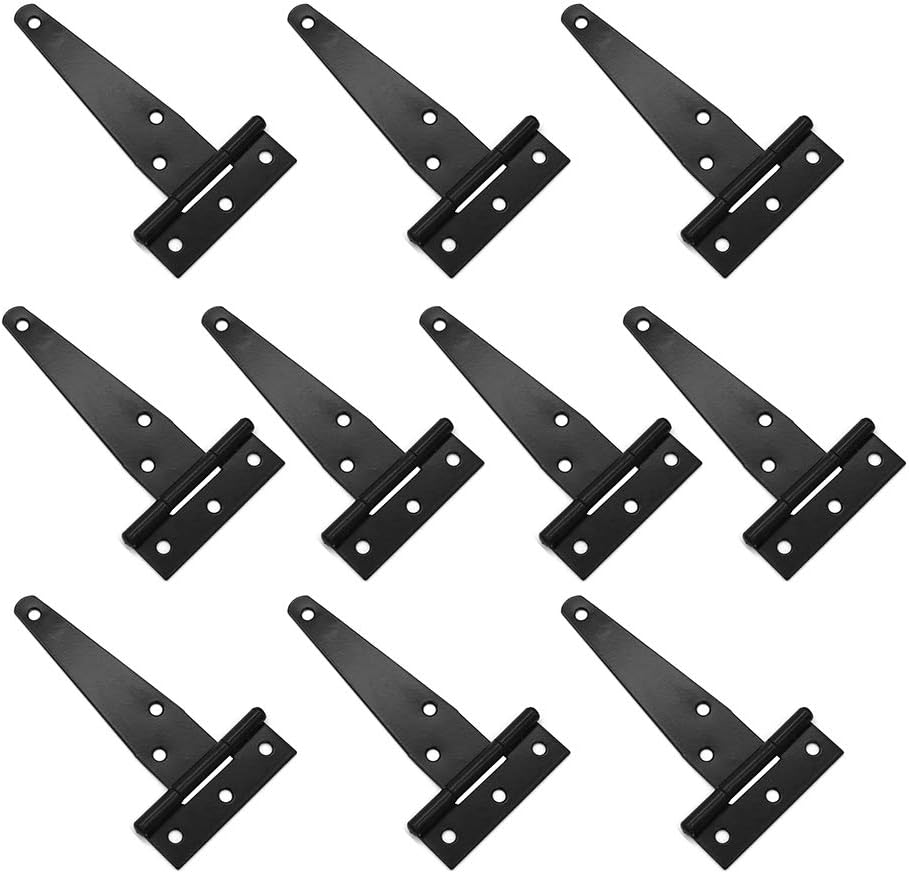 10-Piece T-Strap Door Hinges Set