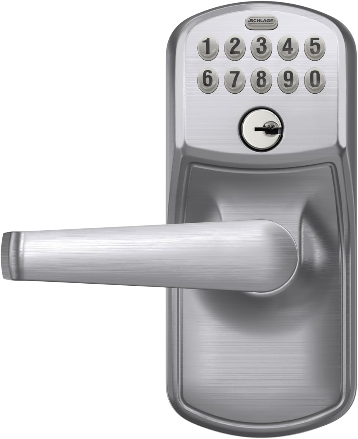 SCHLAGE Brushed Chrome DV595CS V Keypad Lock with Elan Lever
