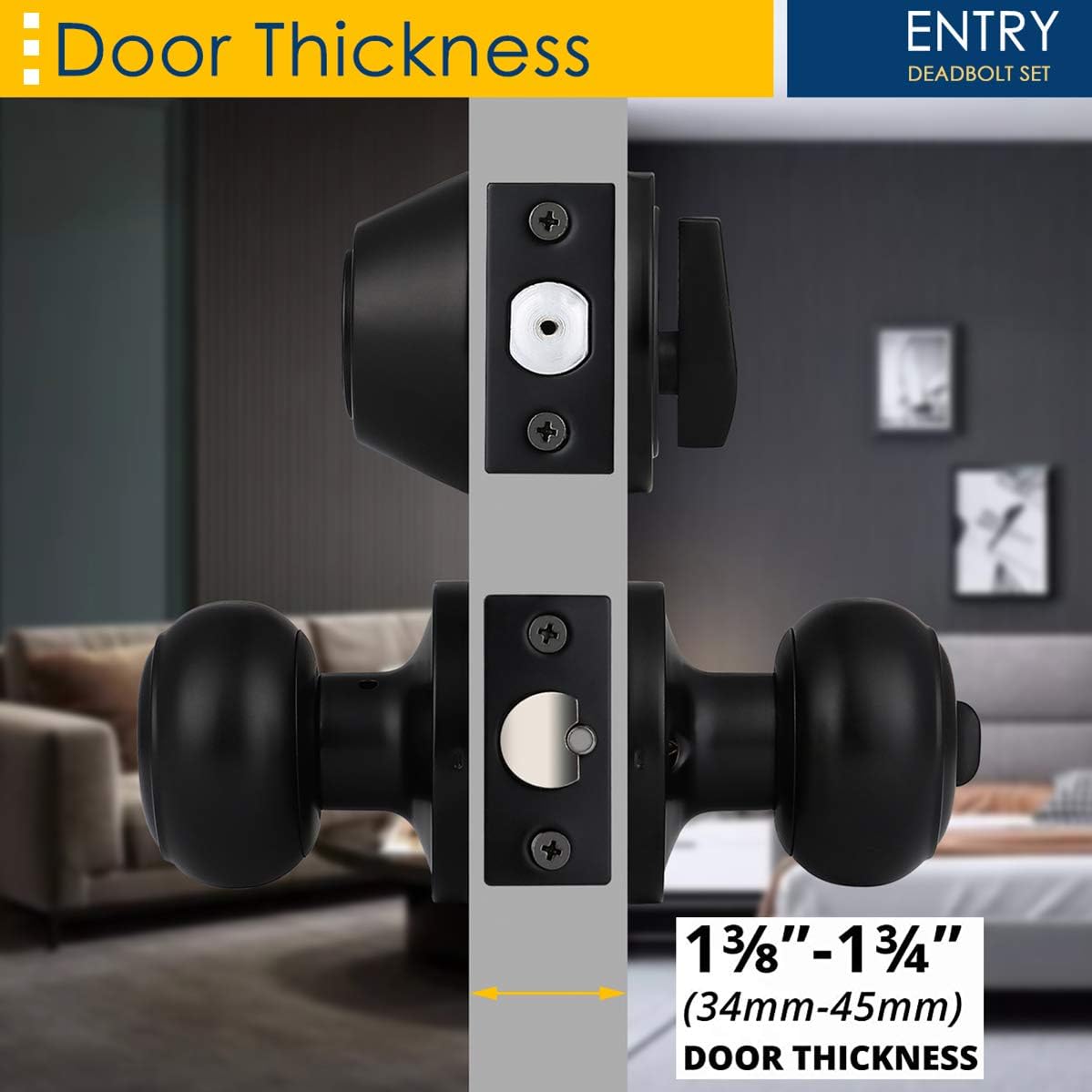 KEYED ALIKE ENTRY DOOR KNOBS