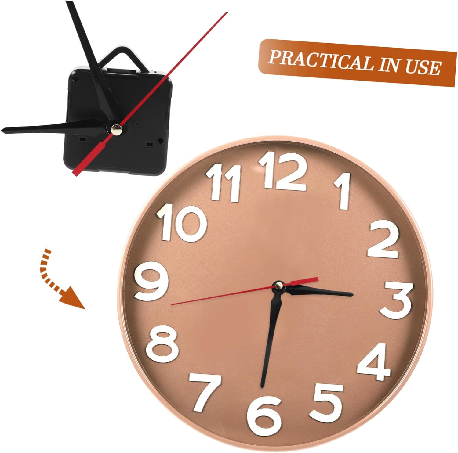 Getaj Silent quartz clock mechanism replacement kit 25-30cm