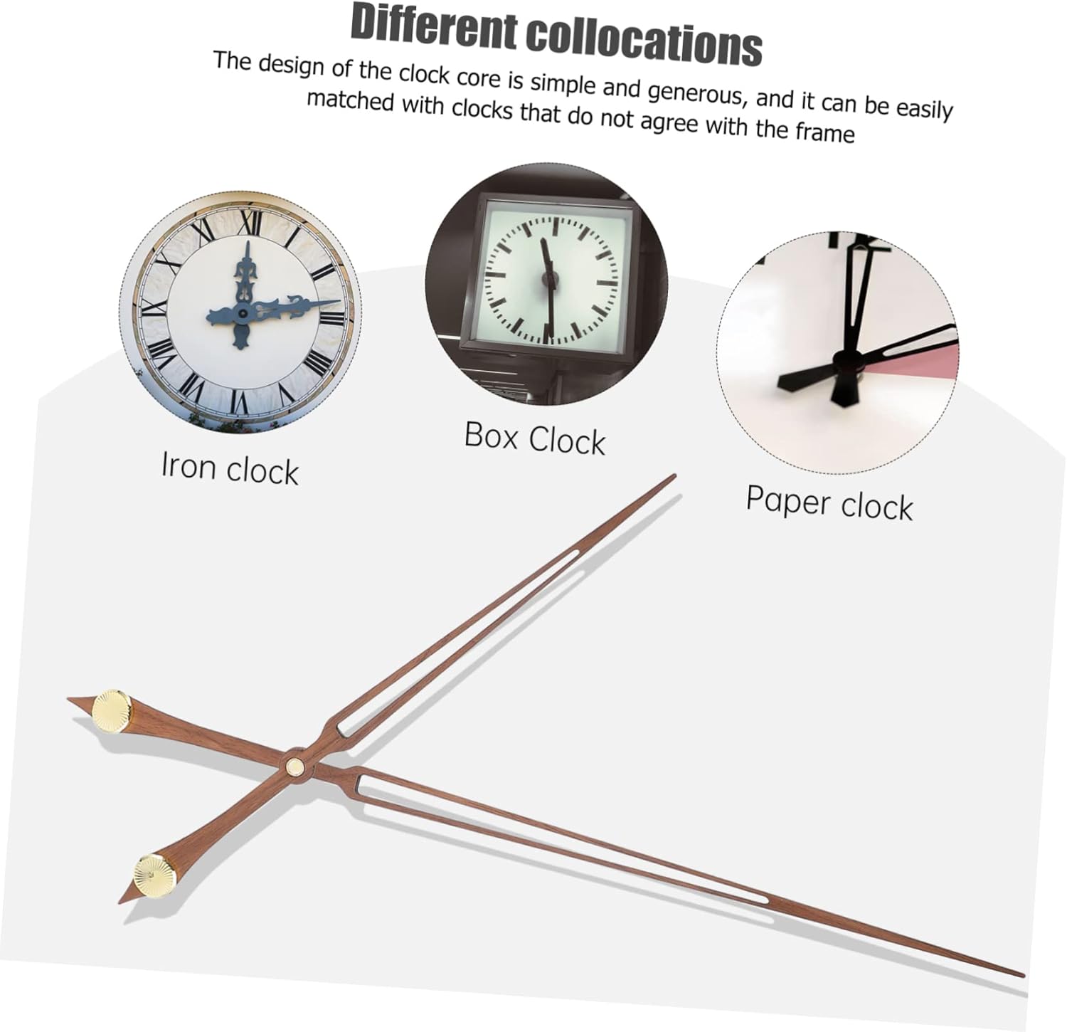 Precious Wooden Wall Clock Hands Set