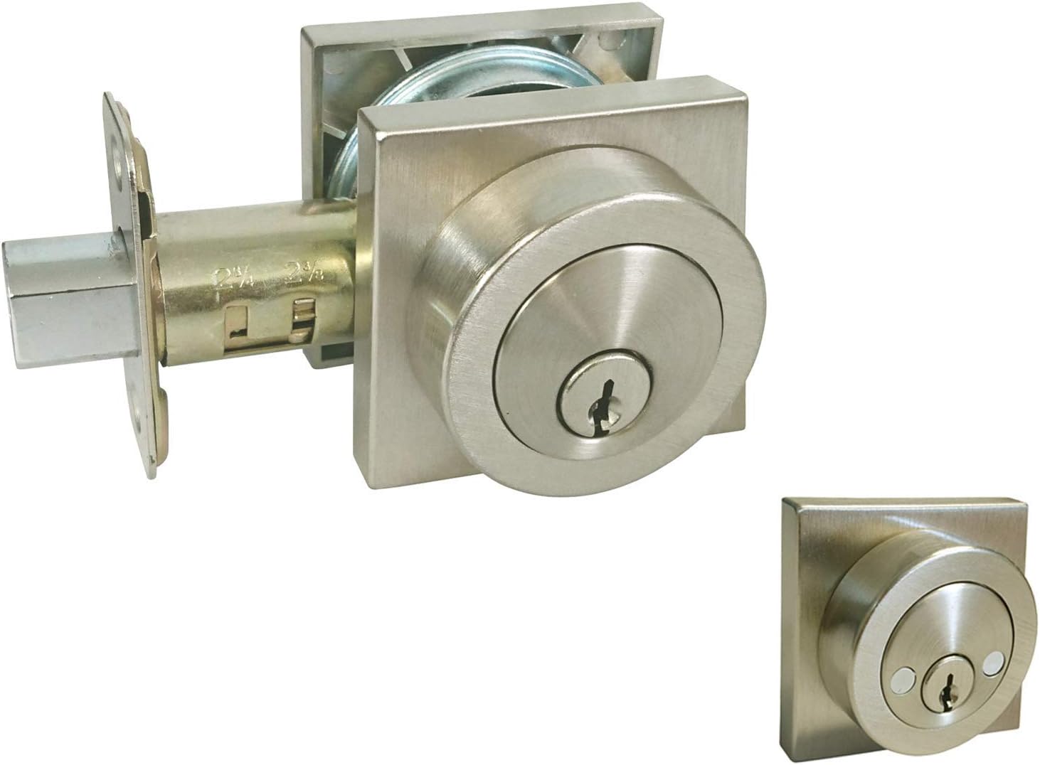 Satin Nickel Door_lever Set for Secure Entry Smooth Operation