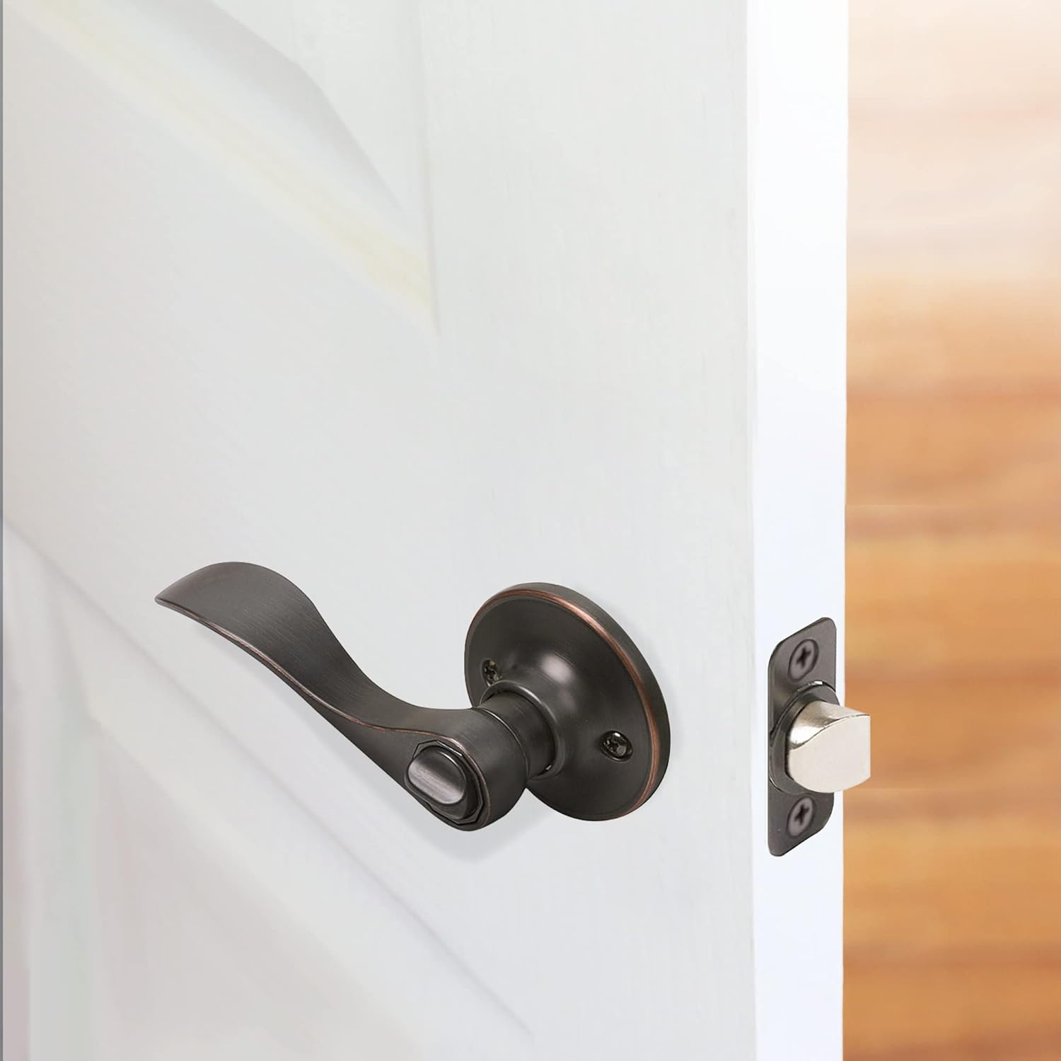 Privacy Door Lever with Oil Rubbed Bronze Finish