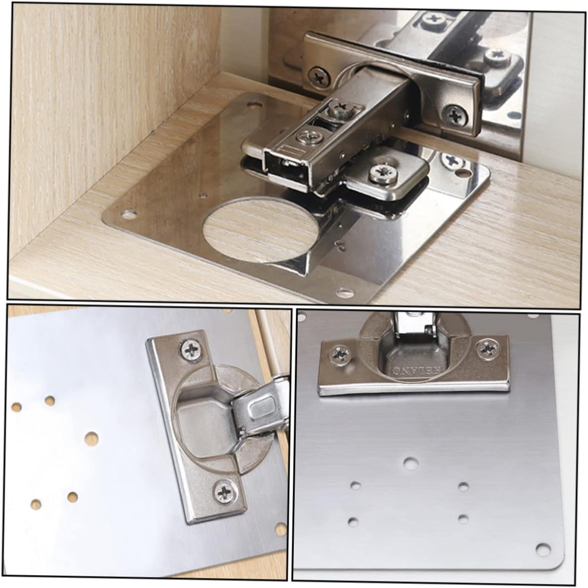 Sturdy Stainless Steel Hinge Repair Plates