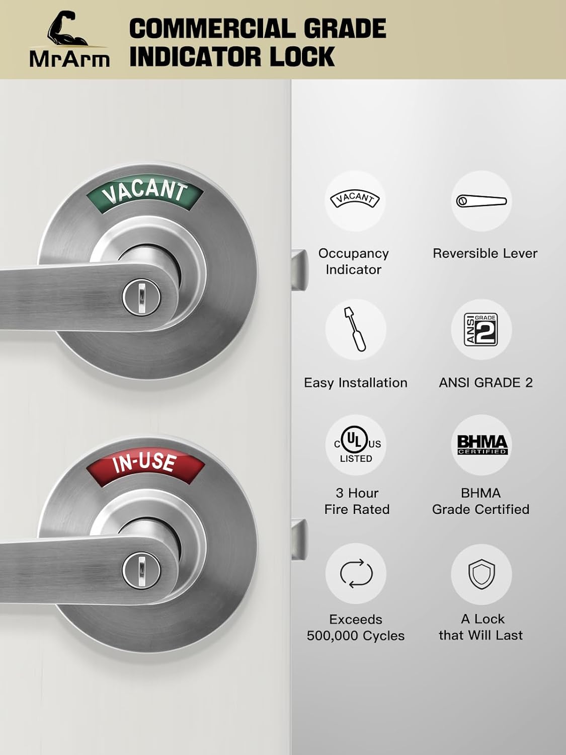 Privacy Indicator Door Handle