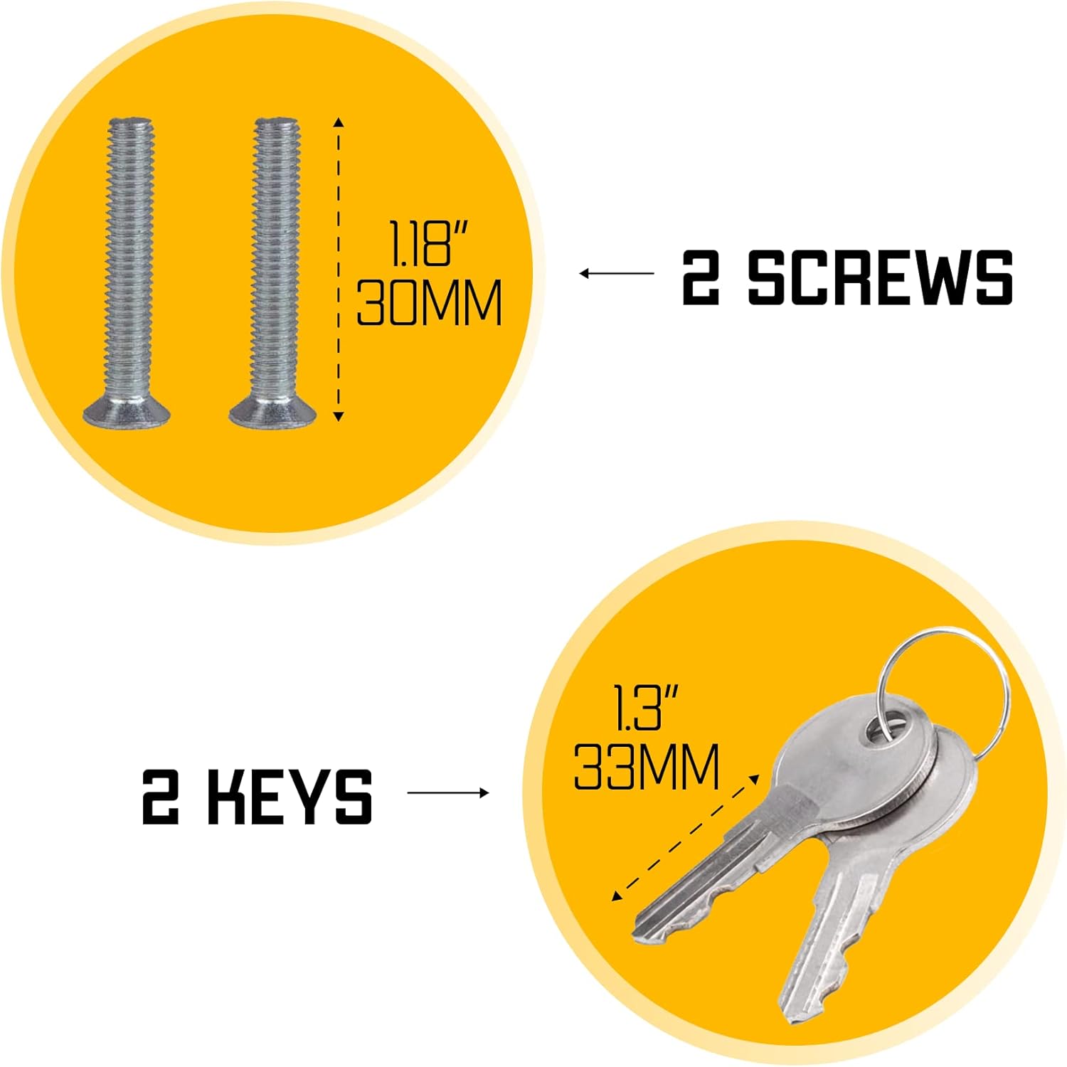 Garage Door Handle Lock Kit with Two Keys