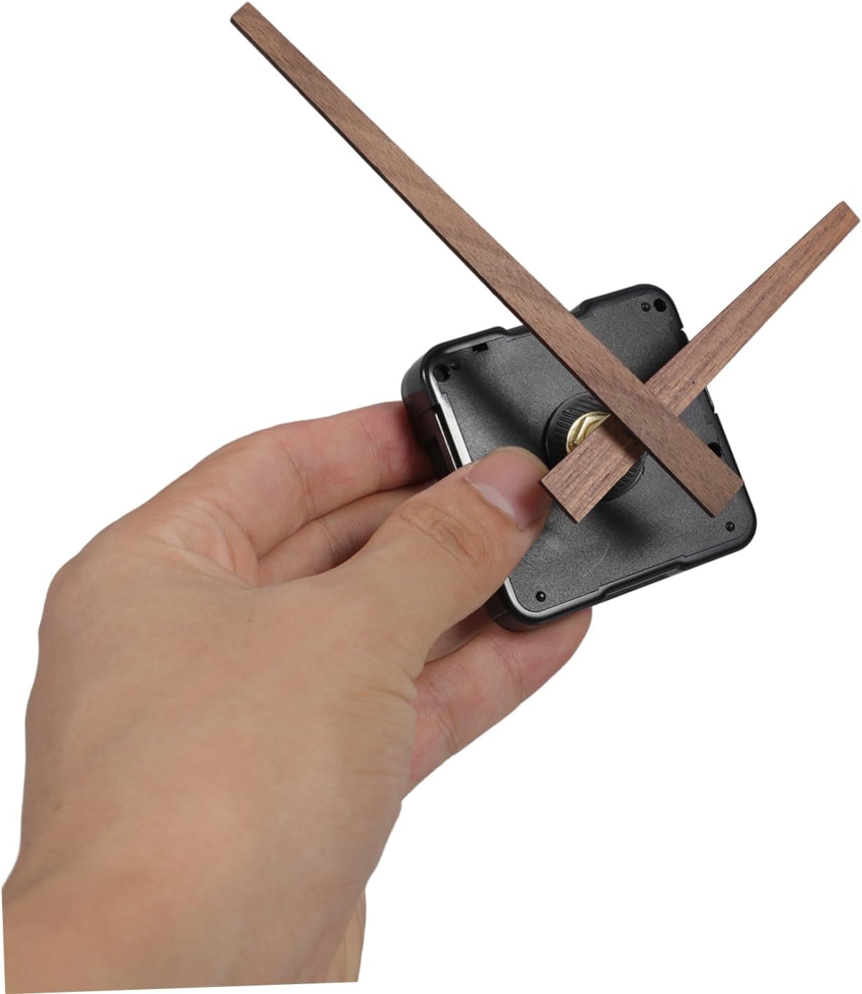 DIY Replacement Kit for Wall Clock Movement with Plastic Wood Hands Mechanism
