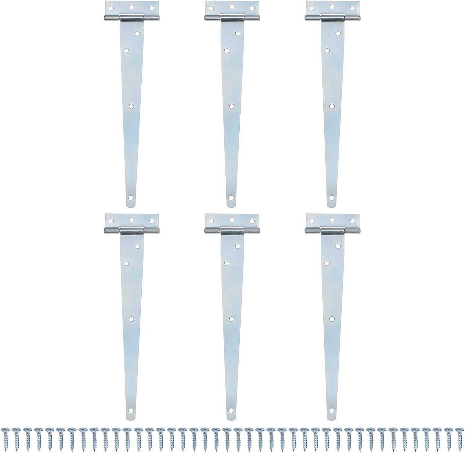 Durable Multipurpose Hinges for sheds and Barn Doors 6-Pack White