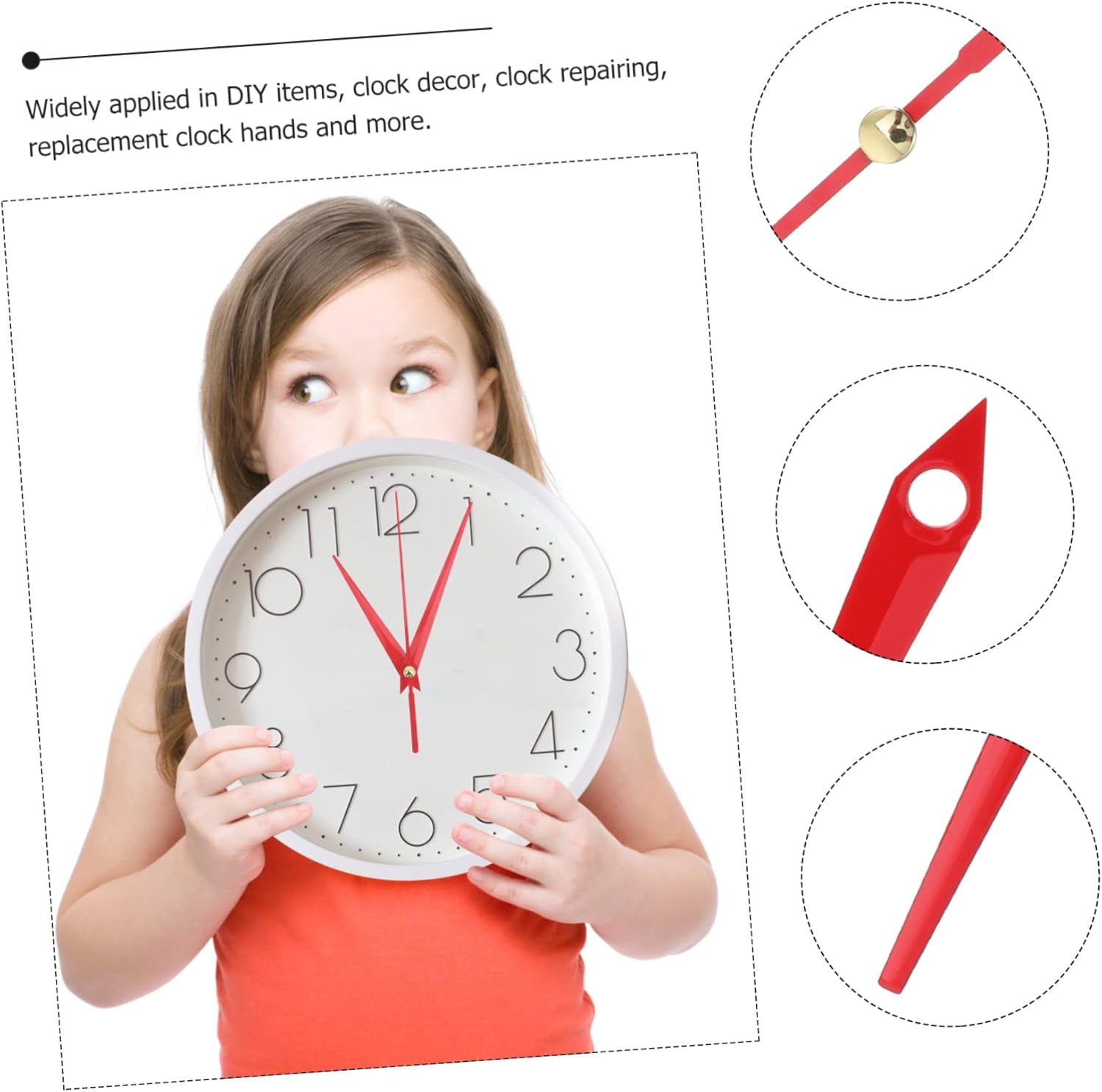 Premium Aluminum Wall Clock Hands Mute Squirrel-Free DIY Replacement for Clocks