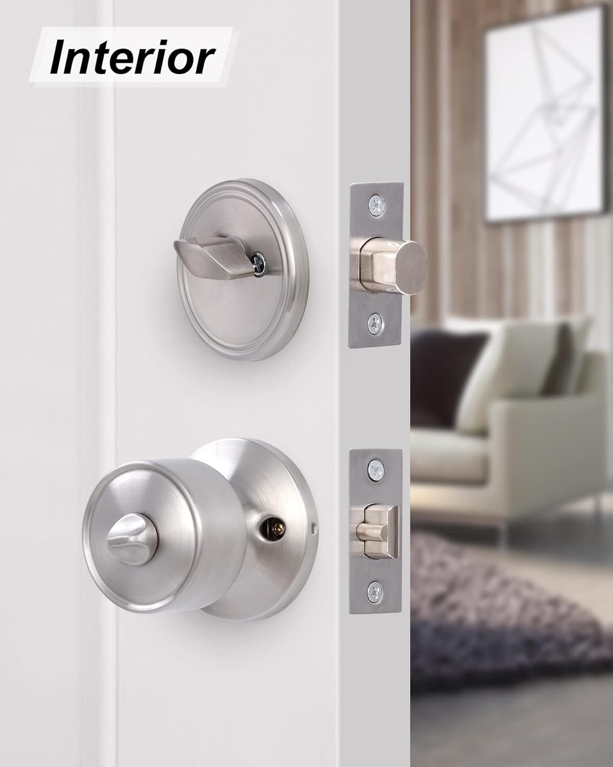 2 Set Keyed Alike Entry Door Knobs Deadbolt Lock Set