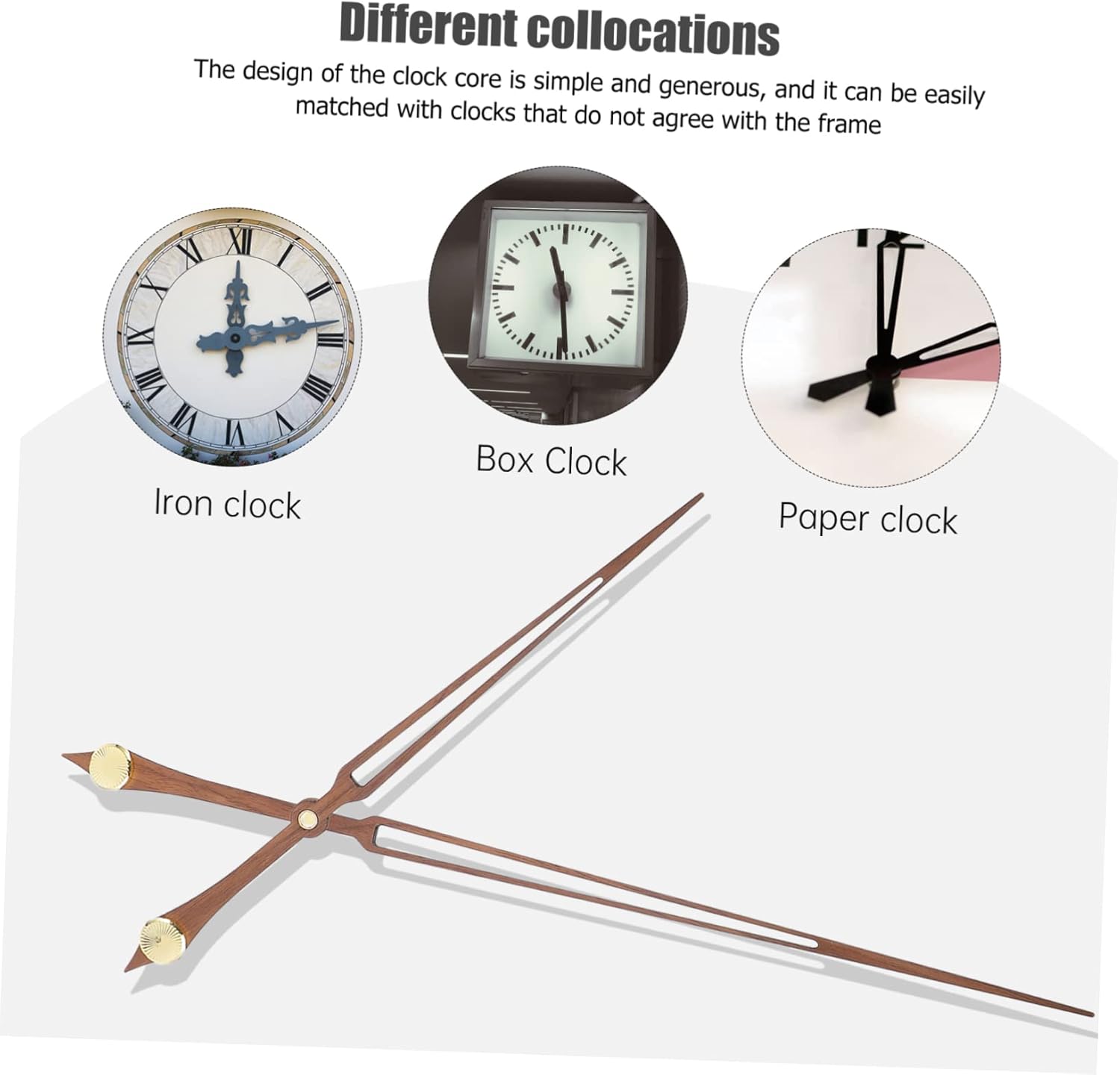 Large Wooden Wall Clock Pointers