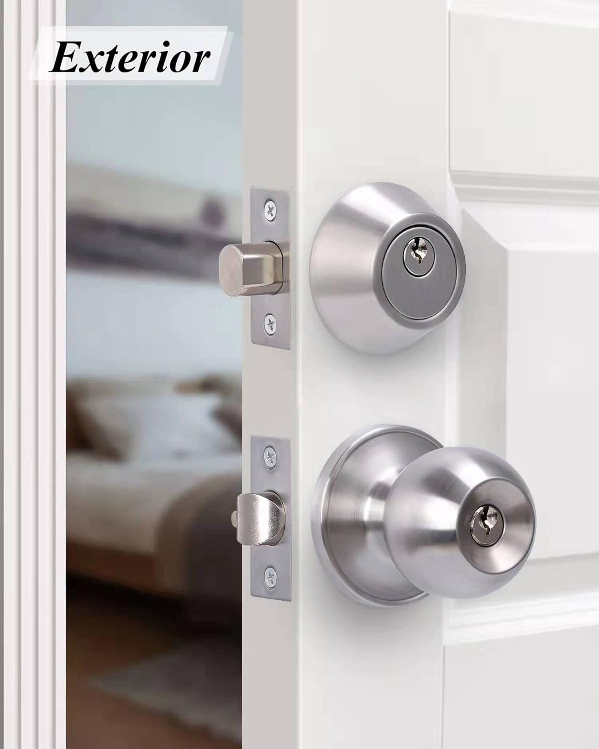 All Keyed Same Entry Door Knob and Single Cylinder Deadbolt Combo Set
