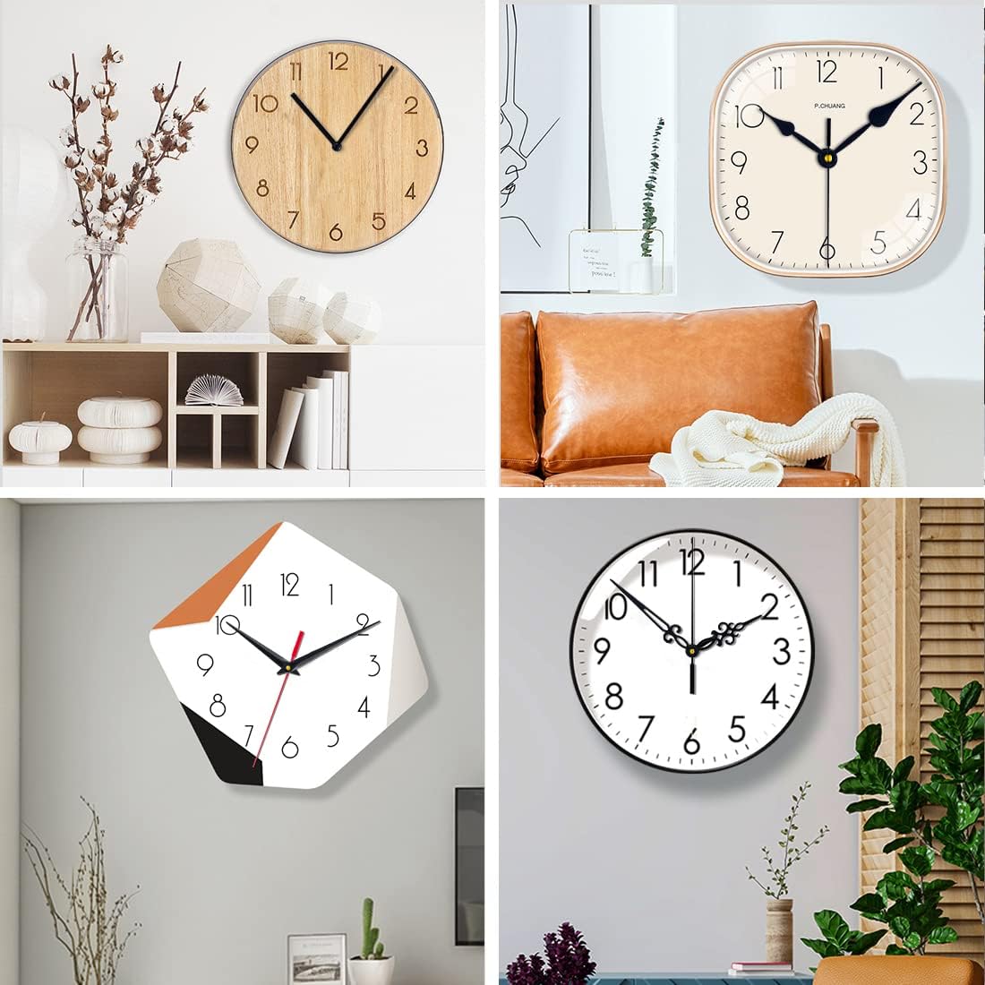 3-Piece Silent Clock Mechanism Kit with Different Shaft Sizes
