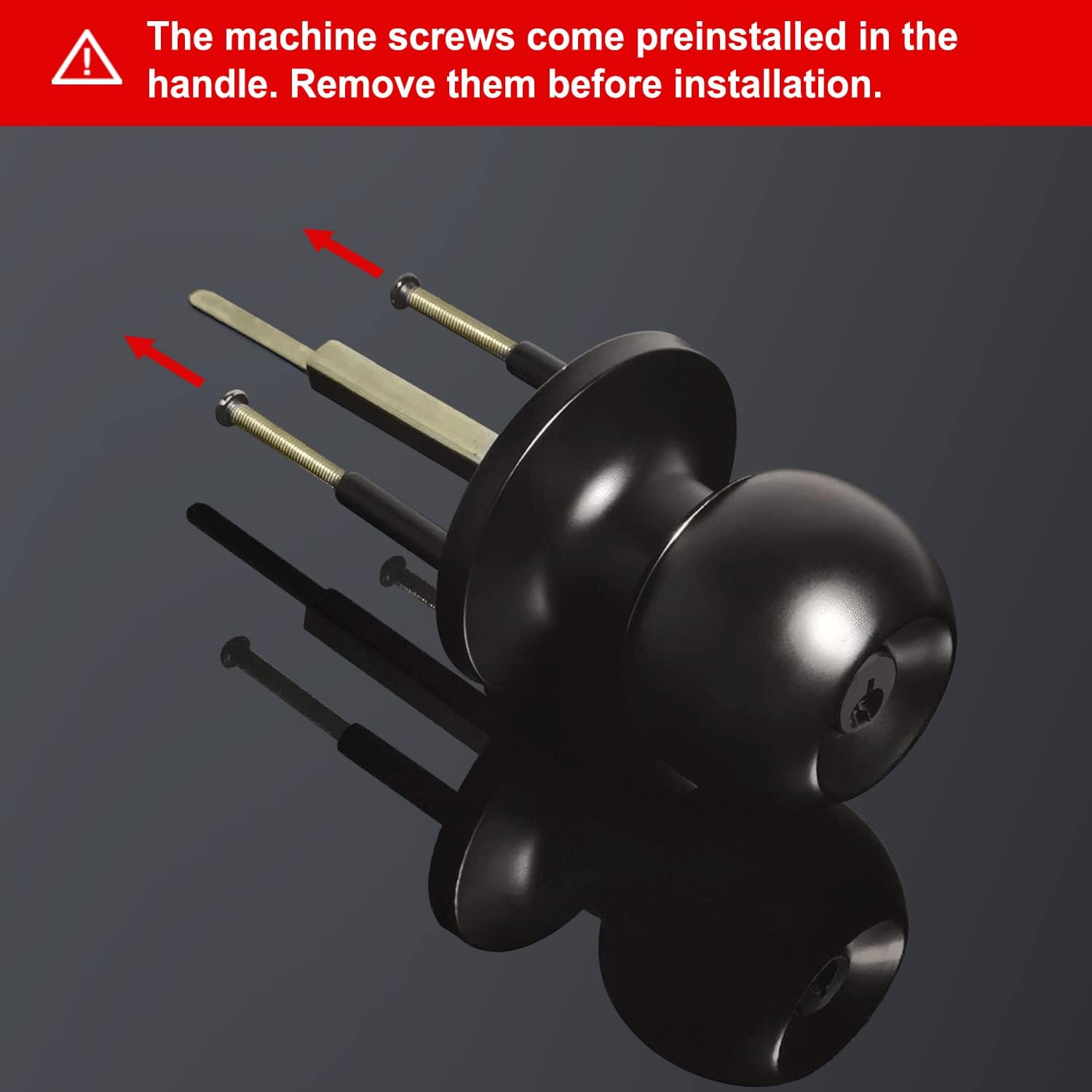 BESTTEN 2-Piece Door Knob Set Matte Black