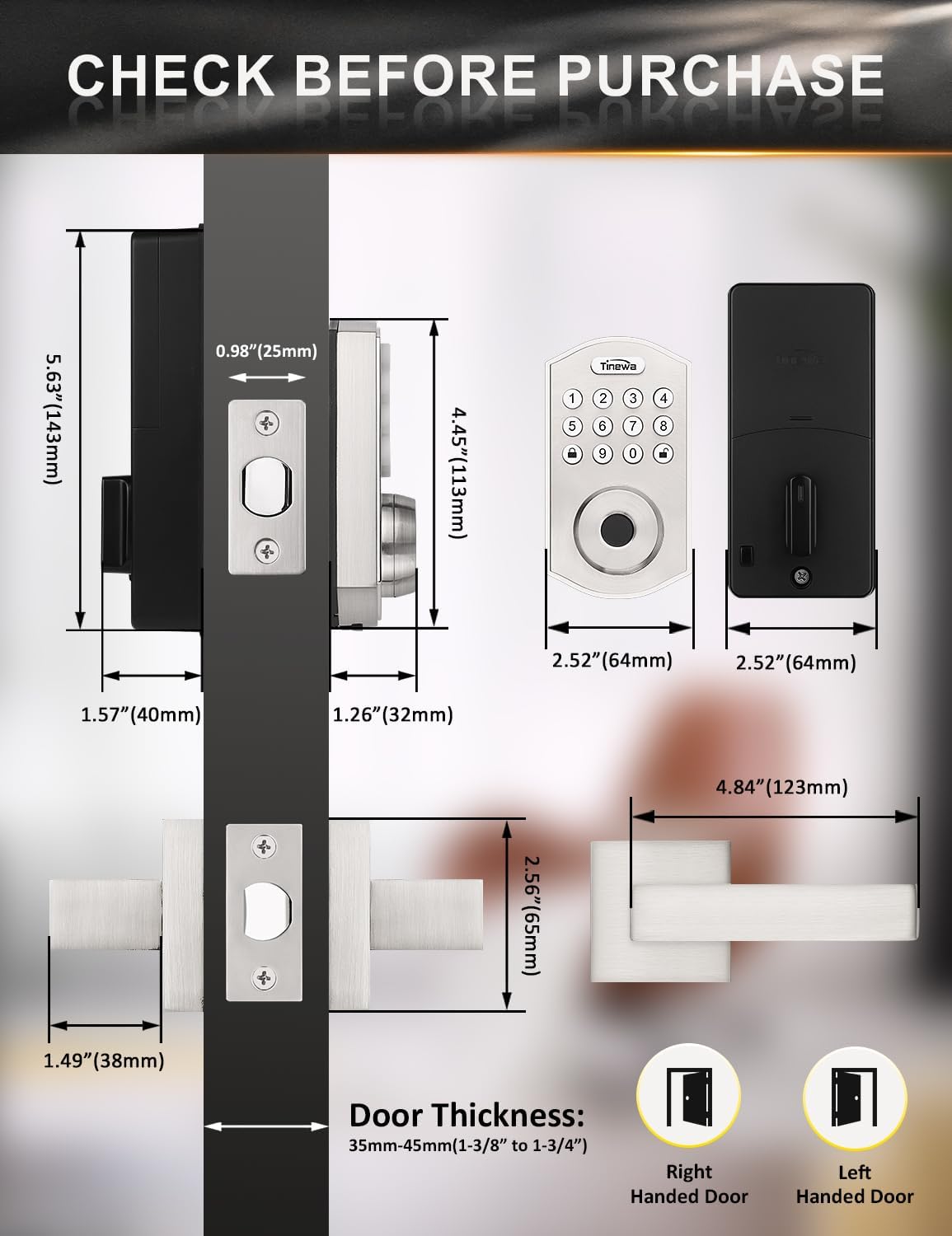 Tinewa Smart Keyless Entry Door Lock Set