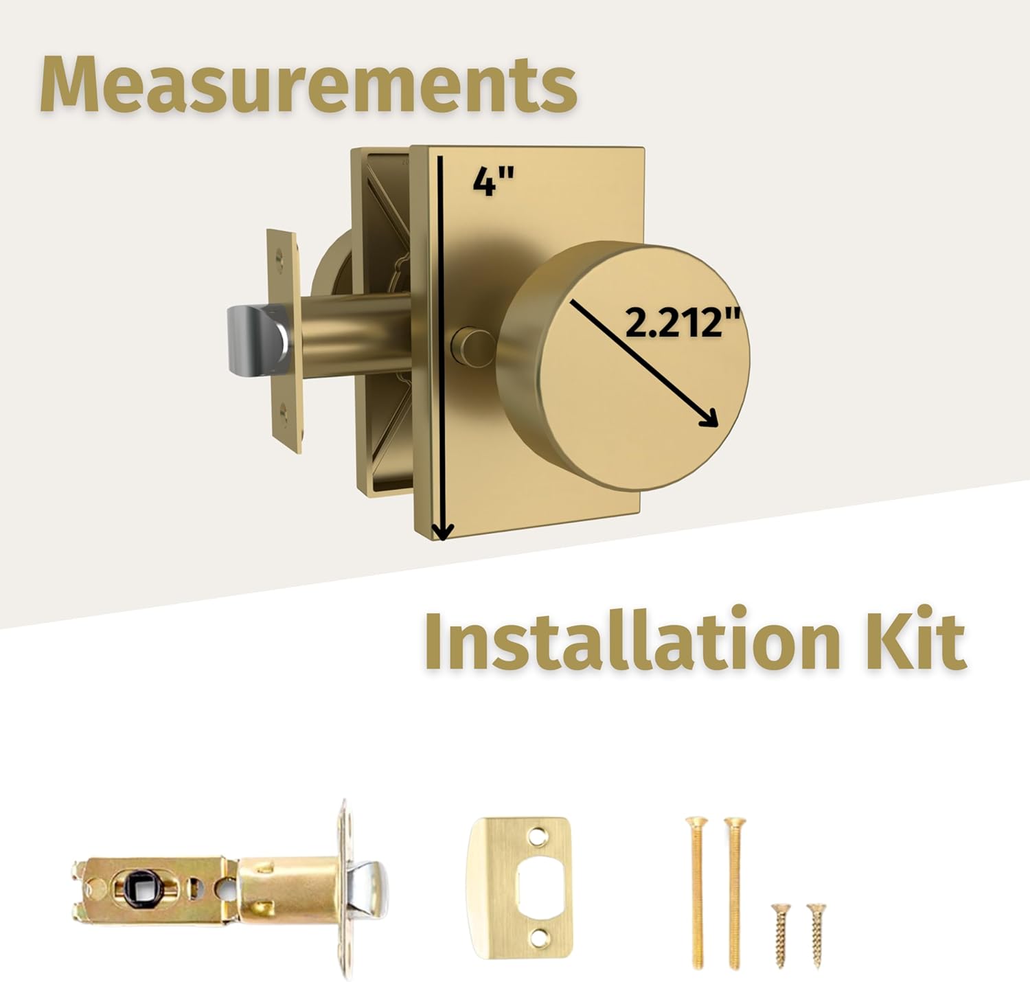 Modern Privacy Door Knob - Laura I