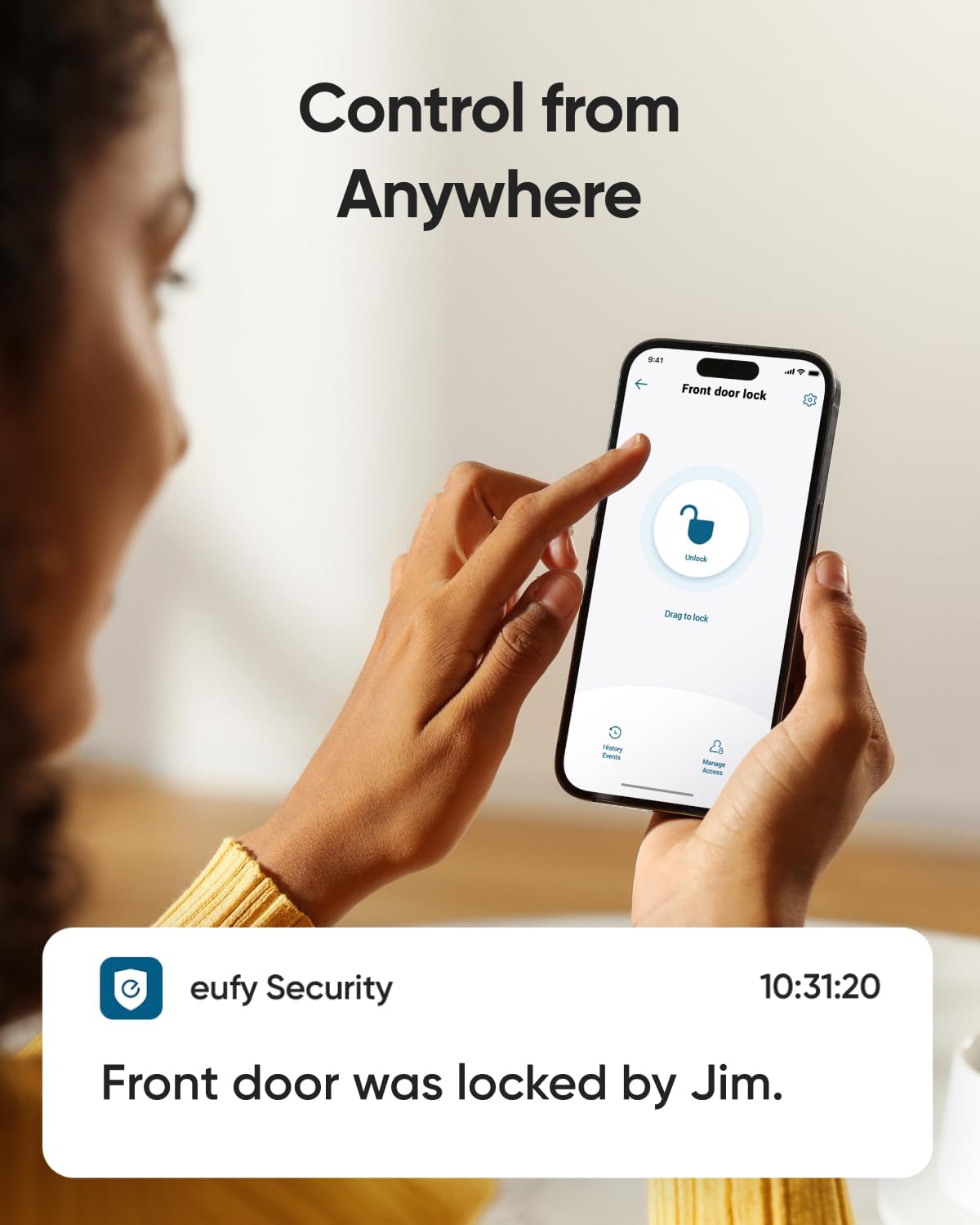 Eufy Smart Deadbolt C220 - 8mo Battery Fingerprint Voice Unlock