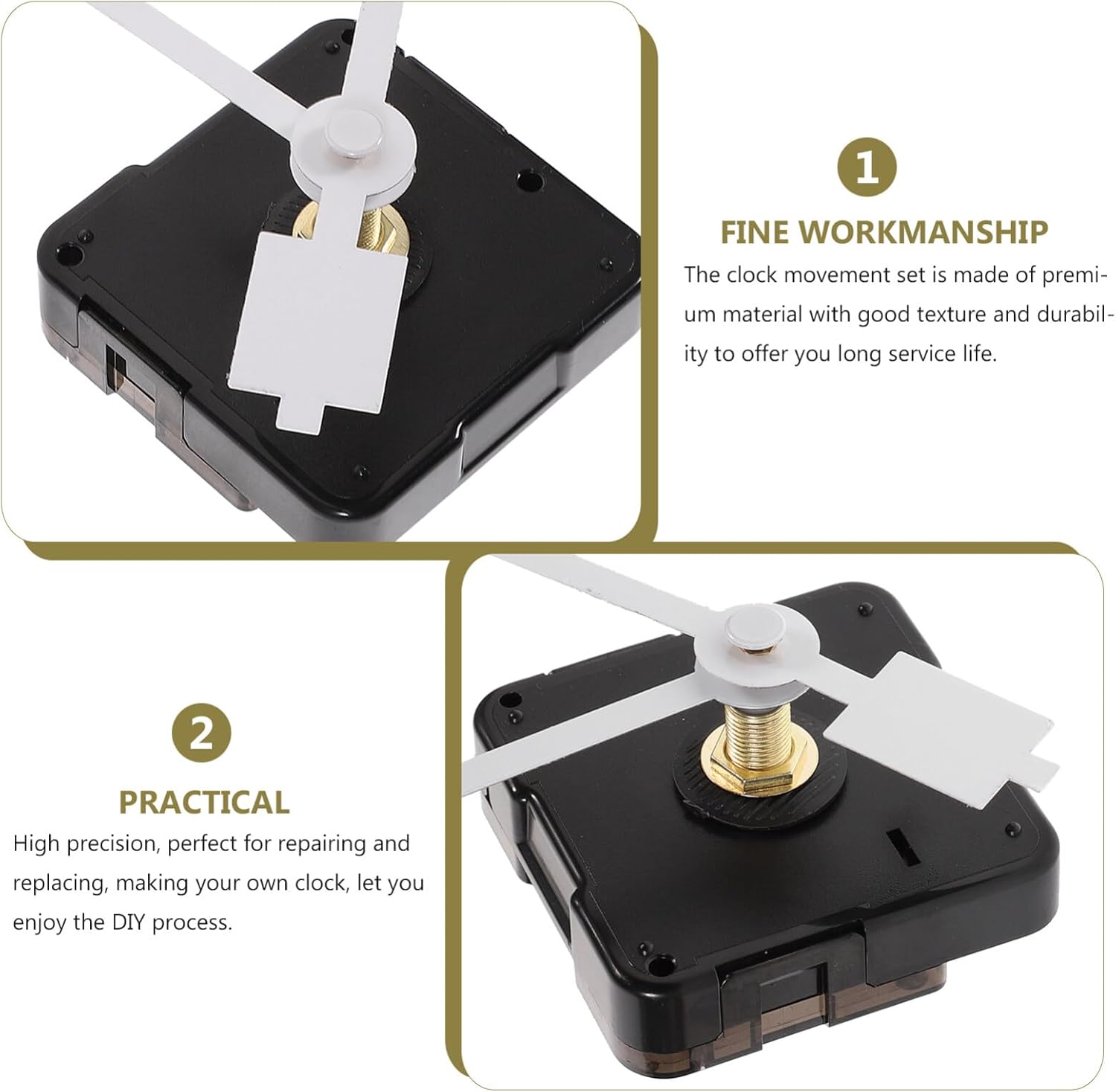 Uonlytech Clock Movement Set for Wall Clocks