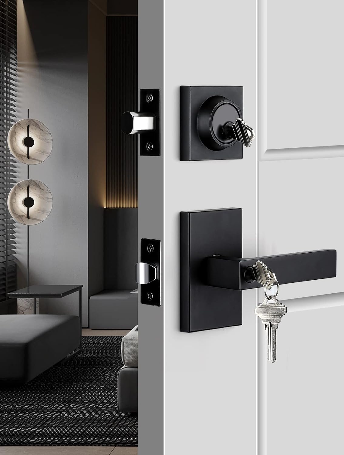 GoldenWarm Door Lock Set with Deadbolt