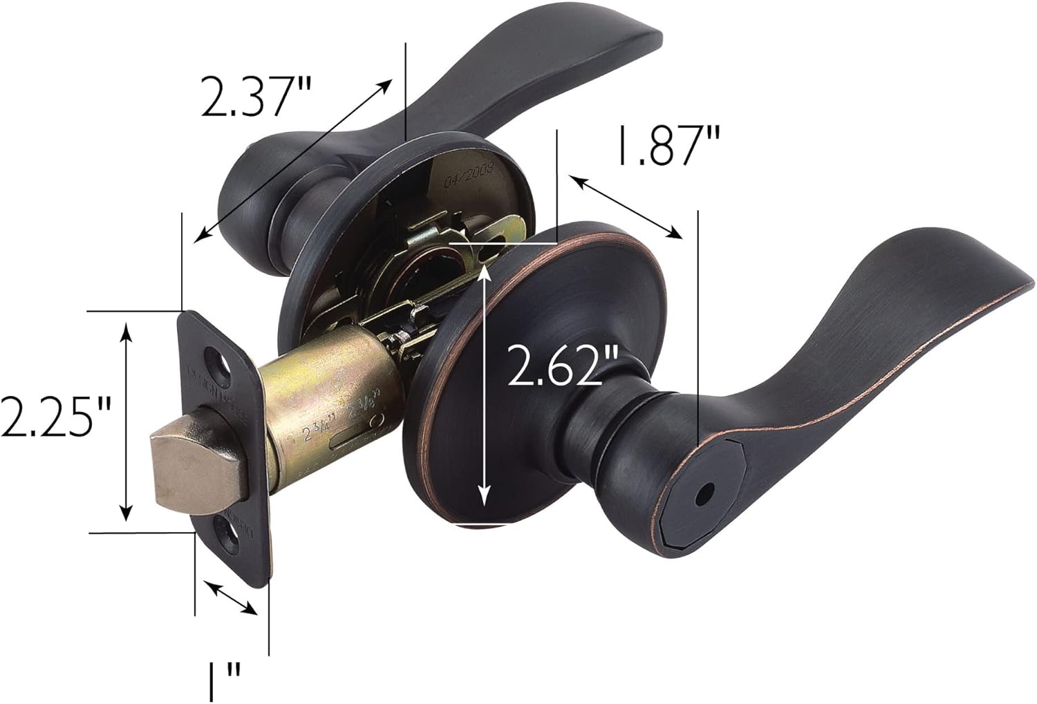 Privacy Door Lever with Oil Rubbed Bronze Finish