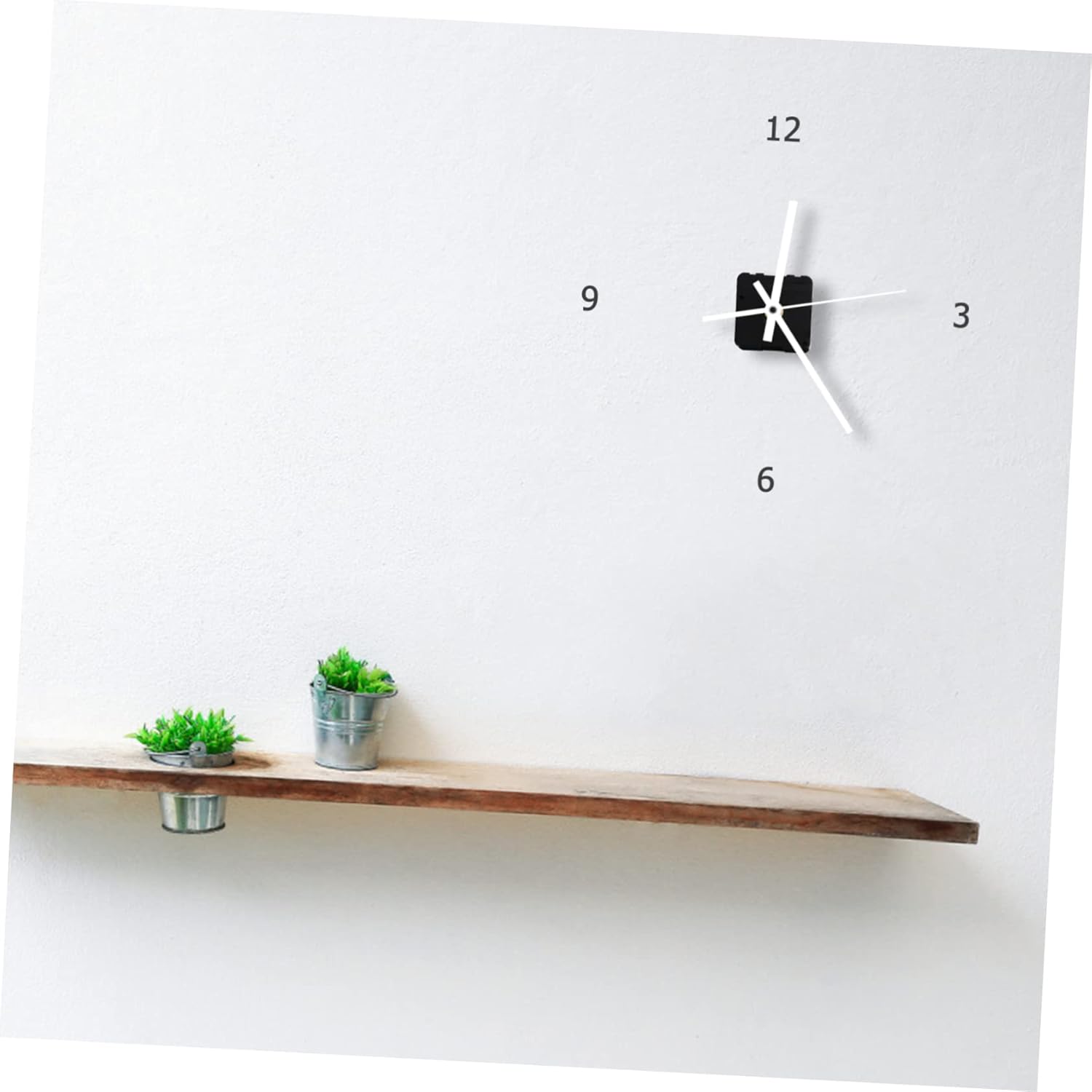 Angoily - Replacement Wall Clock Movement White Plastic Large Digital Clock with Silently Chimes