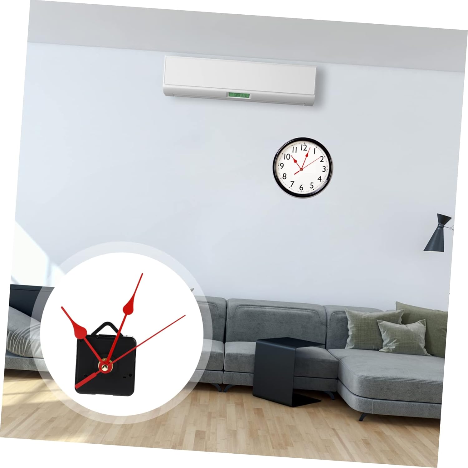 Home Clock Movement Kit Red Accurate Time quartz Clock Easy to Install