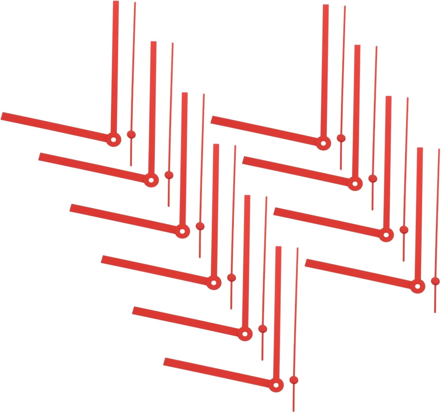 10 Replacement Clock Hands Set for Aluminum Mechanisms