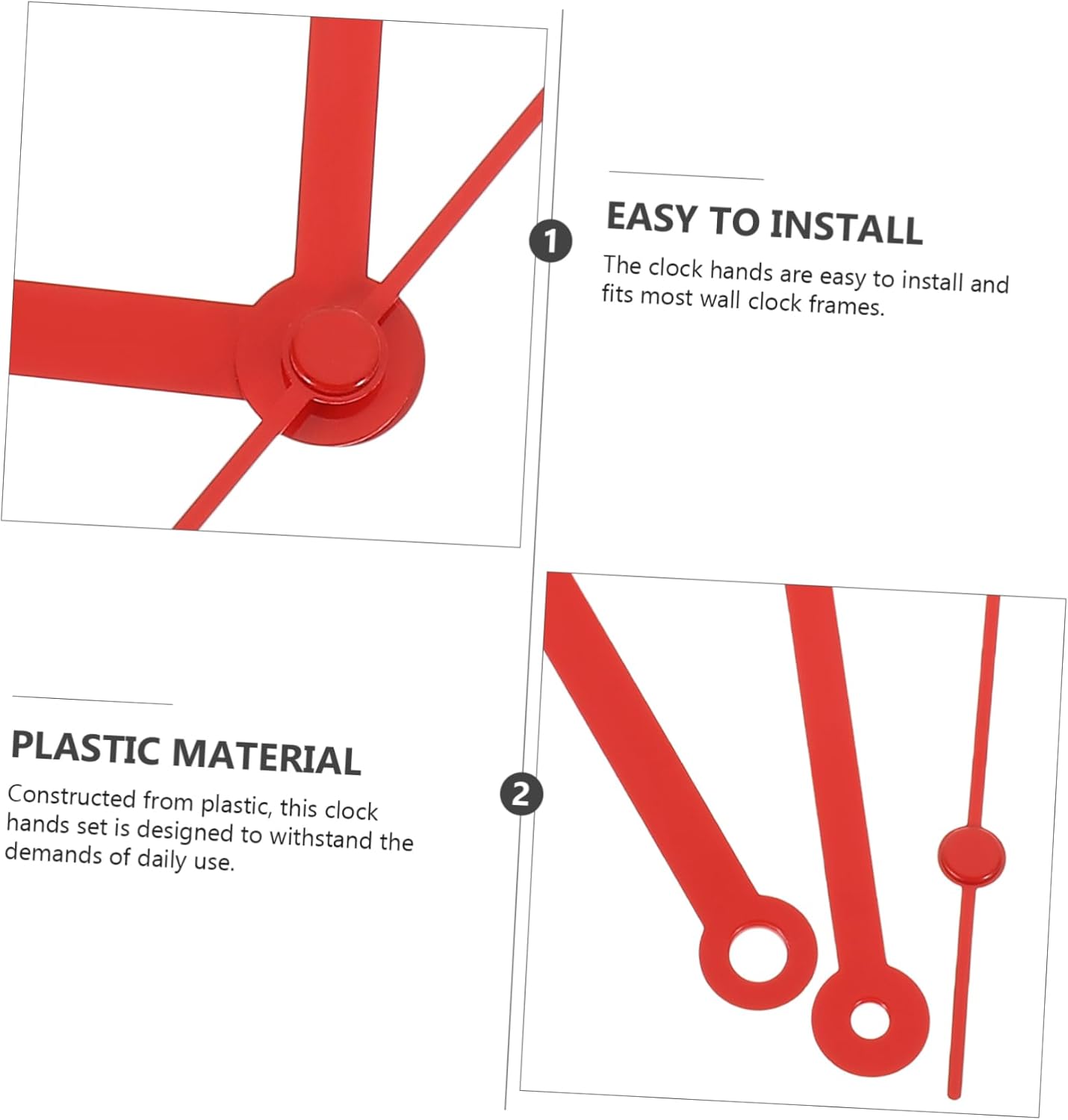 10 Replacement Clock Hands Set for Aluminum Mechanisms