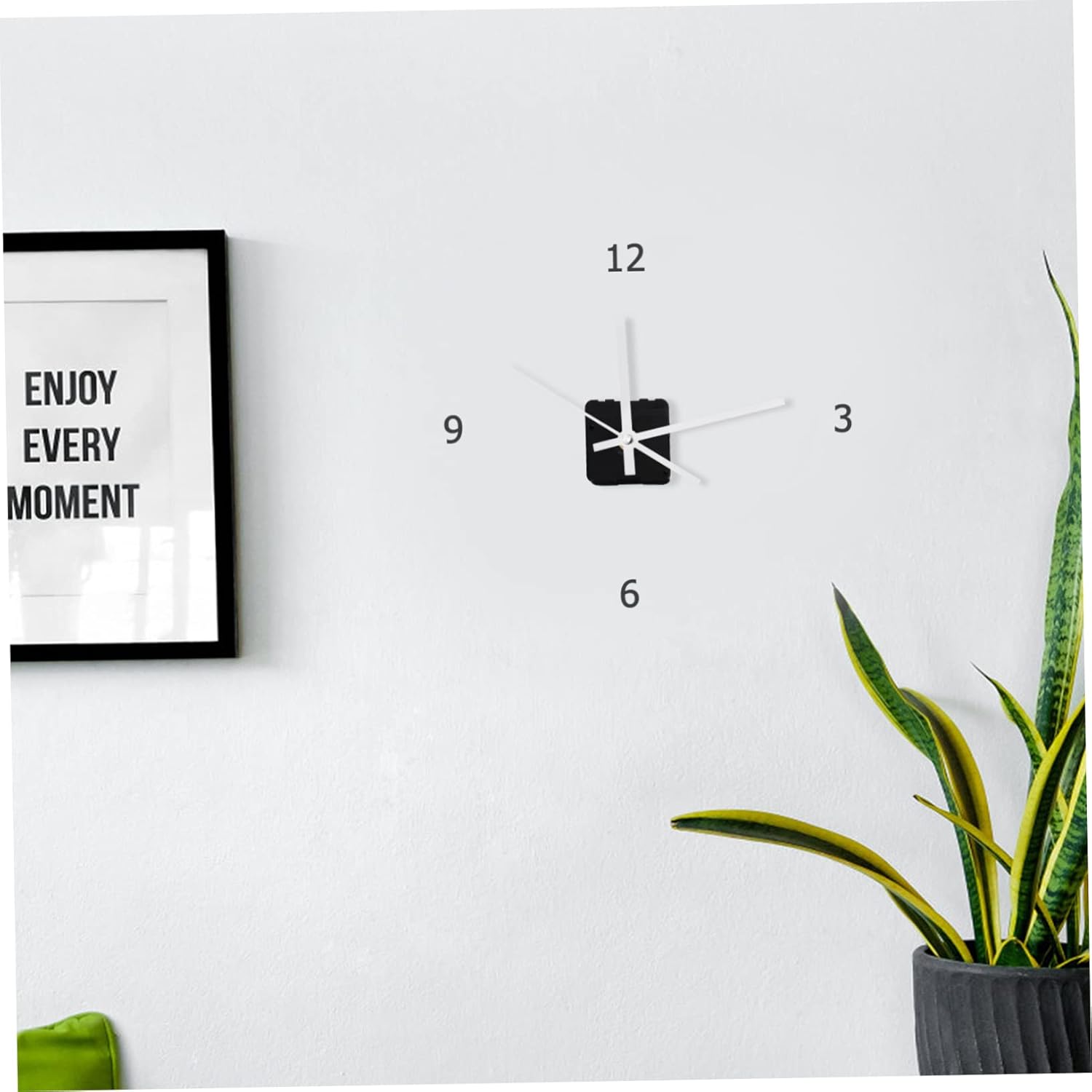 Angoily - Replacement Wall Clock Movement White Plastic Large Digital Clock with Silently Chimes