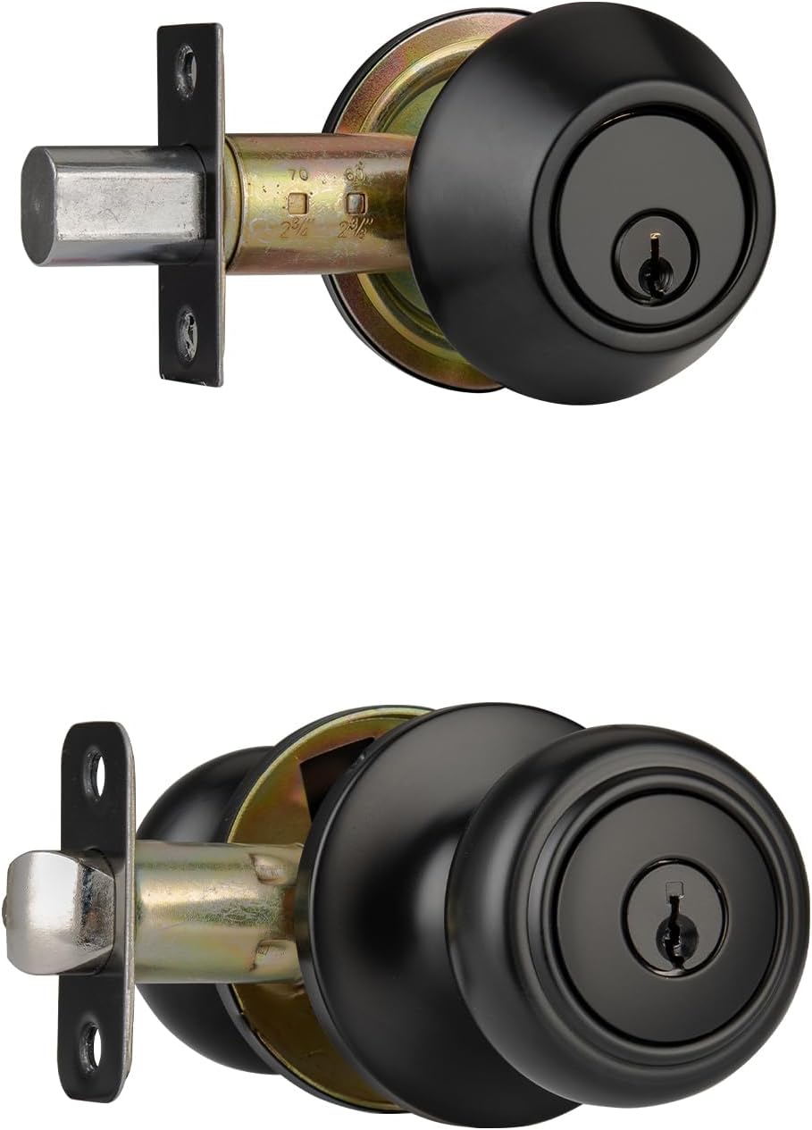 Matte Black Coastal Style Door Knobs