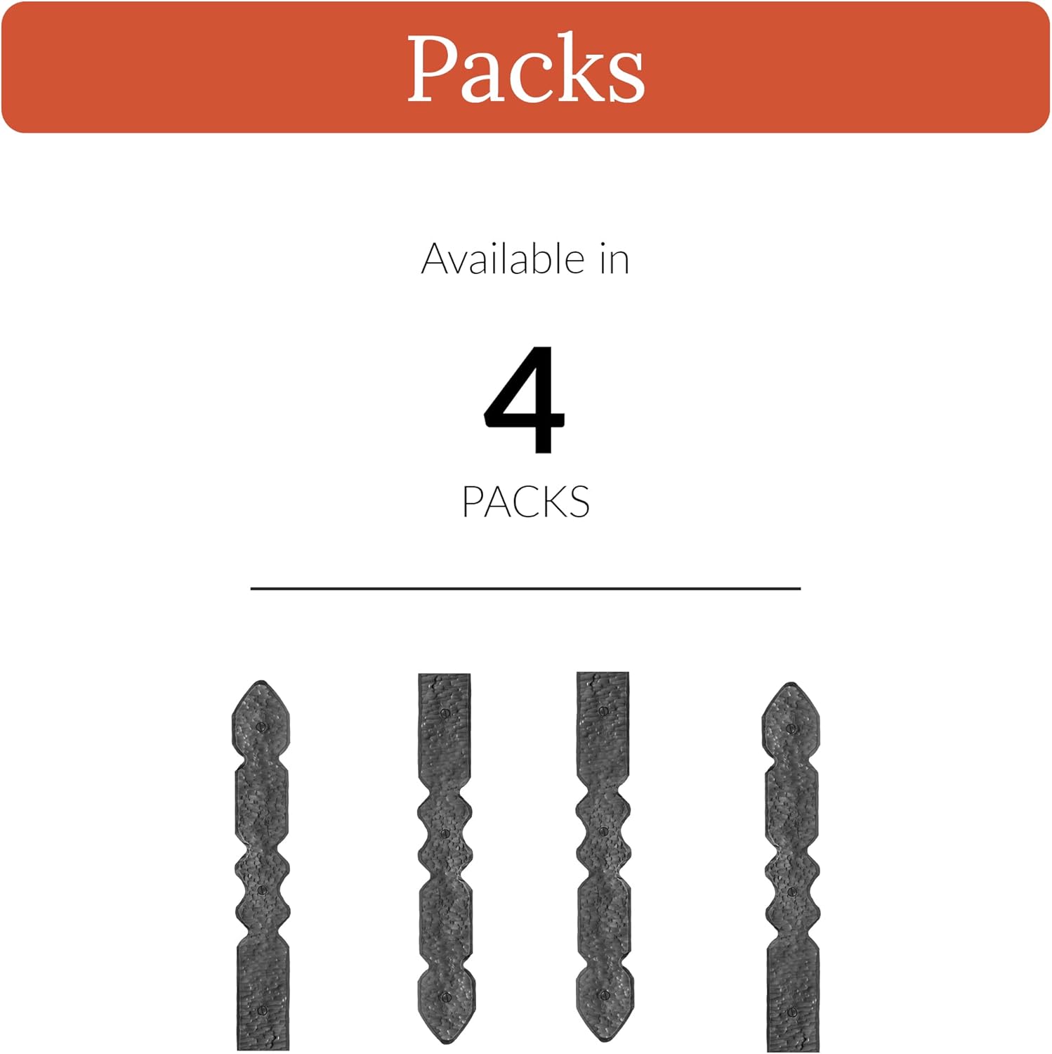 Handcrafted 4-Piece Black Faux Strap Hinges for Farmhouse Carriage Doors