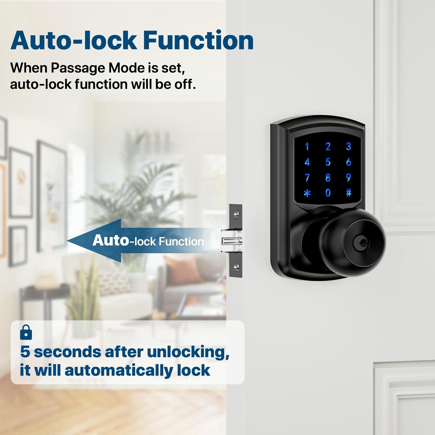 Hidalife Keyless Entry Door Lock with Code