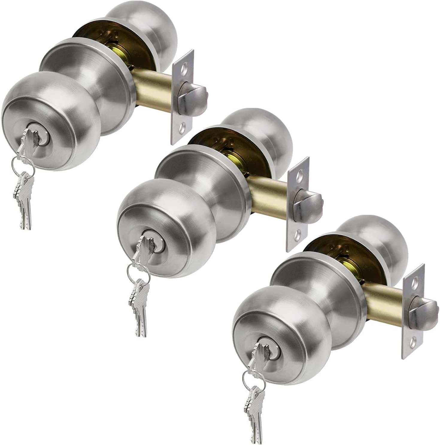 Sturdy Solid Stainless Steel Knob Set