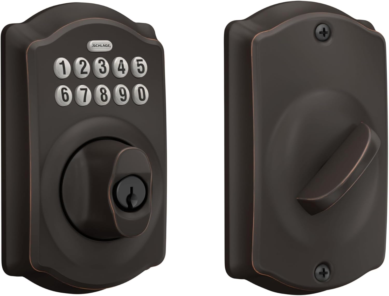 Secure Keyless Deadbolt Aged Bronze