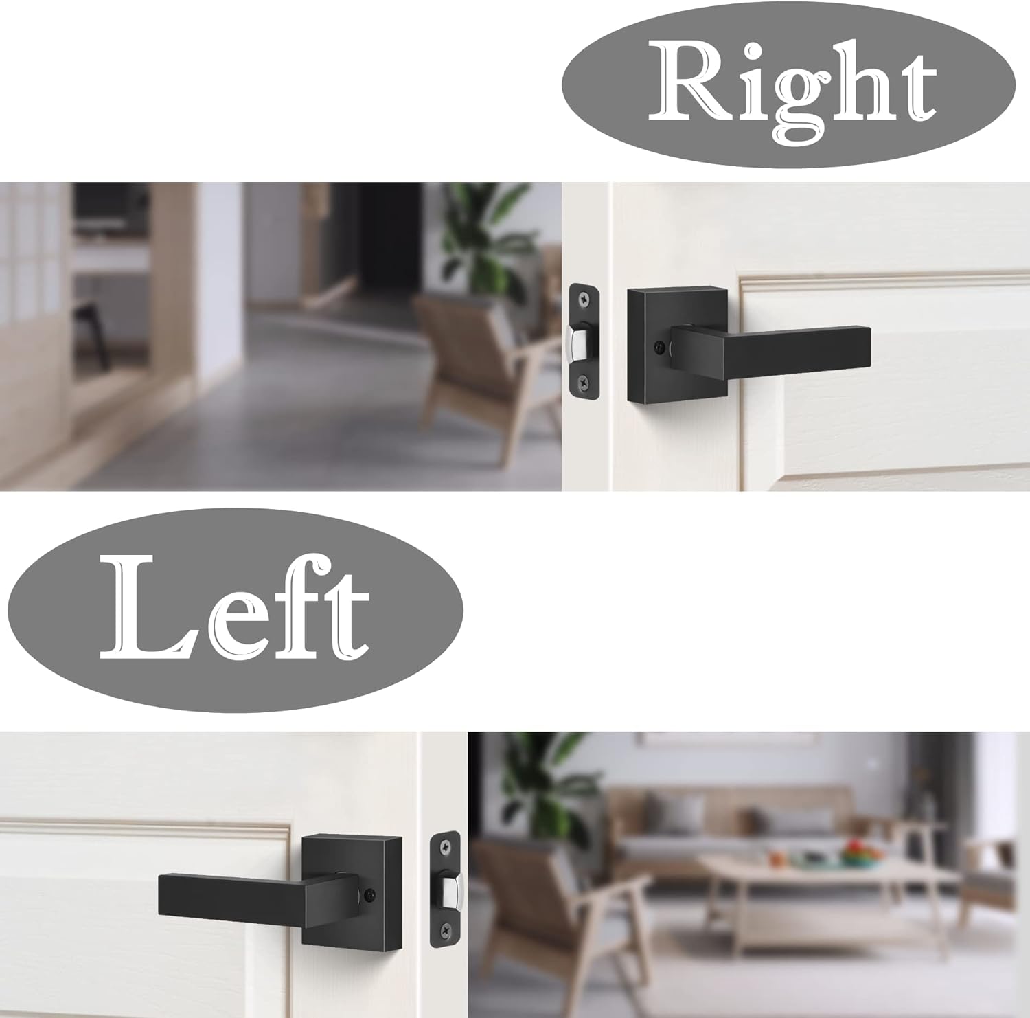 Vo XMude Front Door Handle Set for Exterior Doors